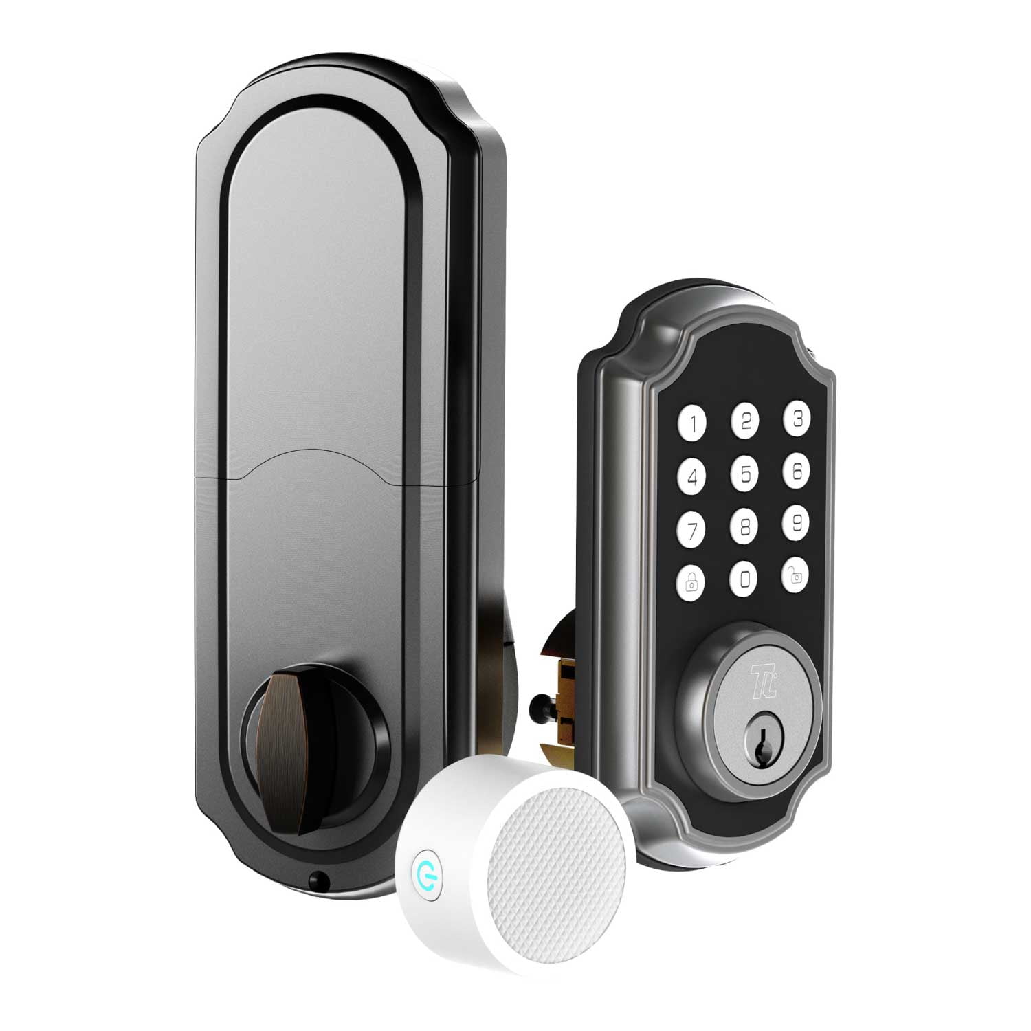 TurboLock TL117WM Smart Deadbolt Door Lock Wi-Fi Bridge Keypad App Remote Control Ready For Thicker Doors (IP65)