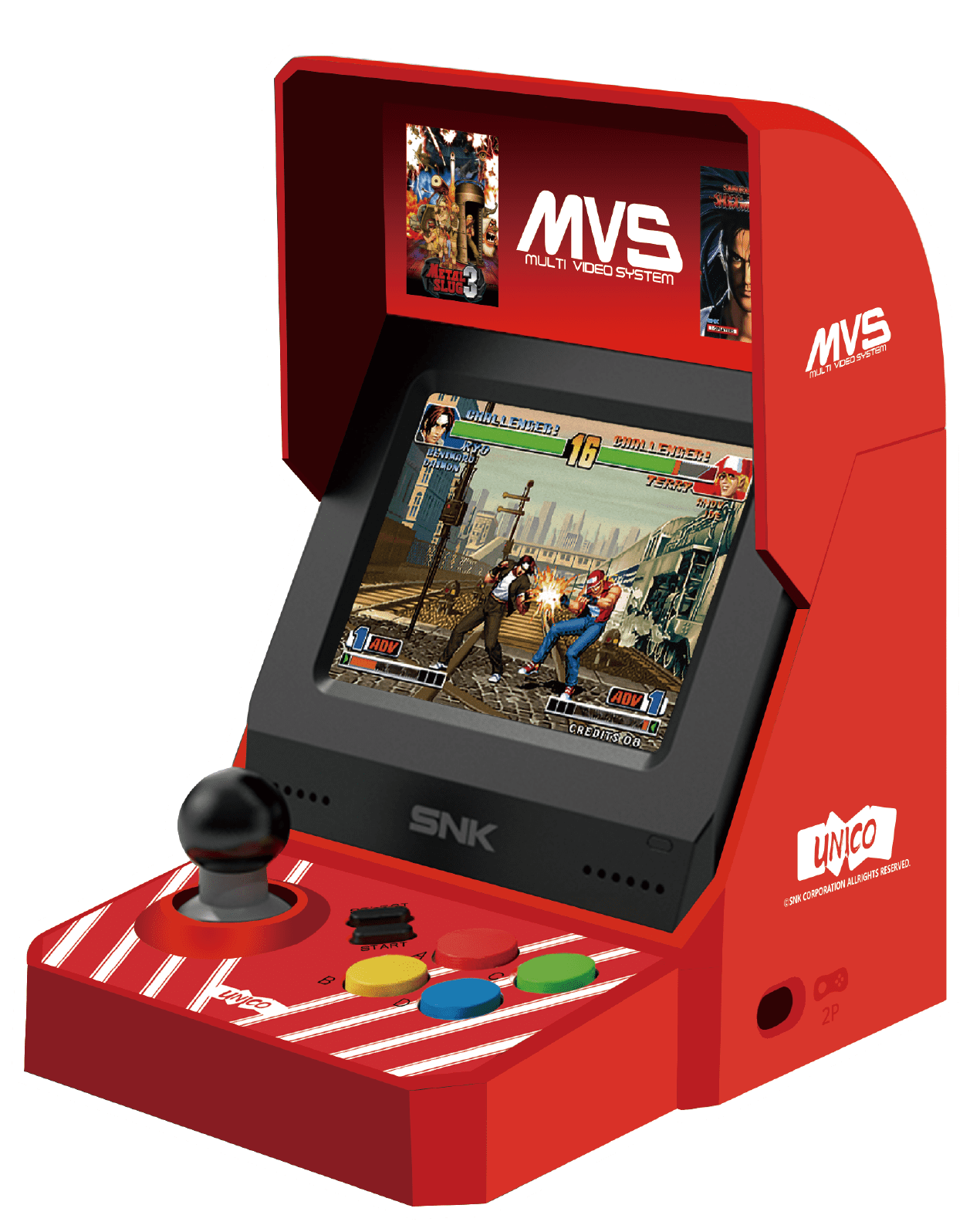 UNICO MVS Mini Arcade Bartop with 45 SNK Classic Games, Such as The King of Fighters, Metal Slug