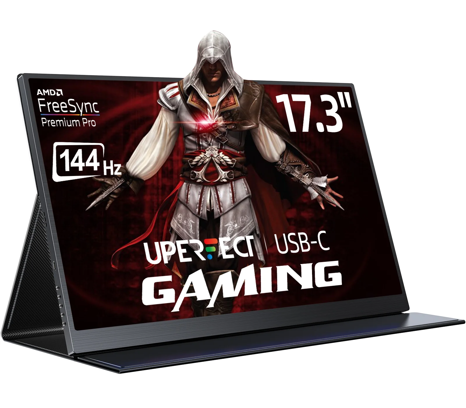 UPERFECT UGame J4 Portable Gaming Monitor 144Hz, 17.3" 1080P Portable Laptop Display HDMI VESA