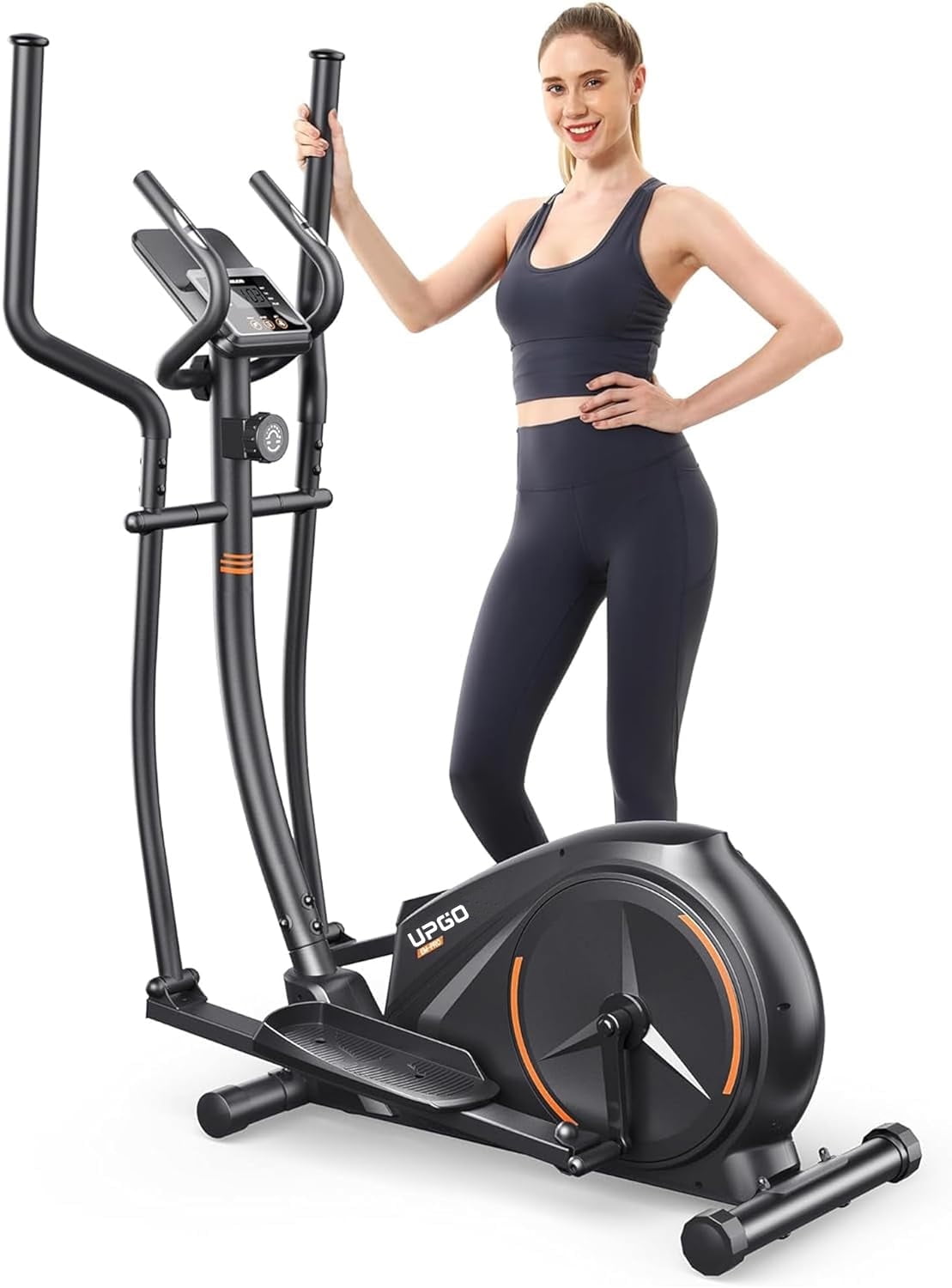 YOSUDA Magnetic Elliptical Machine - Elliptical Exercise Machine for Home Use with Hyper-Quiet Drive System, Upgraded 14IN Stride,16 Resistance Levels, LCD Monitor & iPad Mount