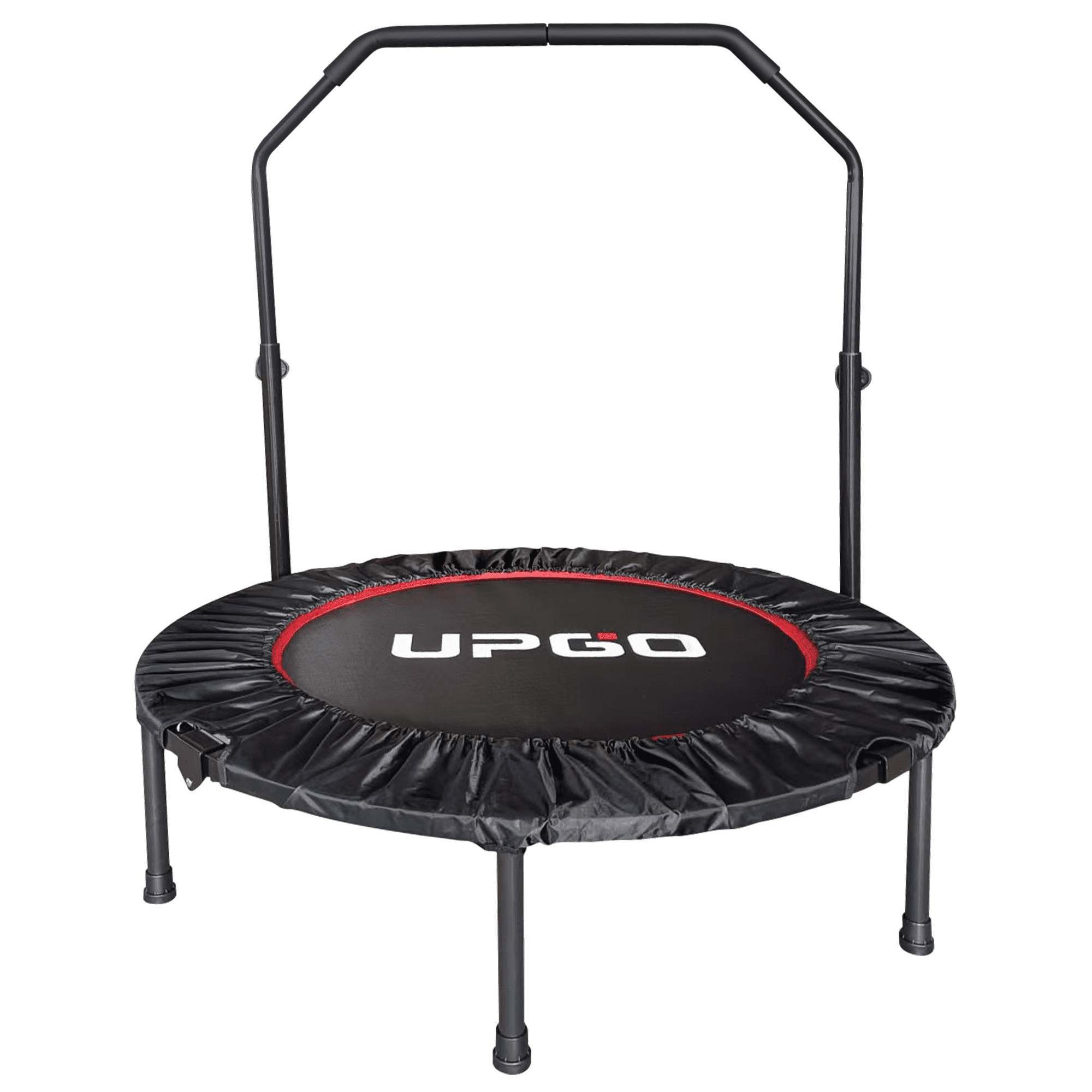 UPGO 40" Foldable Trampoline, Fitness Rebounder with Adjustable Foam Handle, Exercise Trampoline for Adults/kids Indoor/Garden Workout Max Load 330lbs
