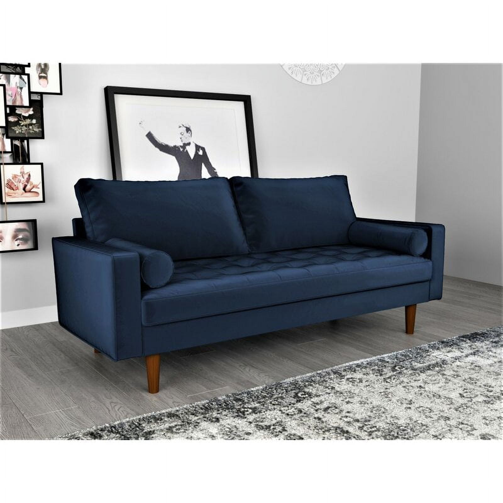 US Pride Furniture Womble 69.68'' Velvet Square Arm Sofa