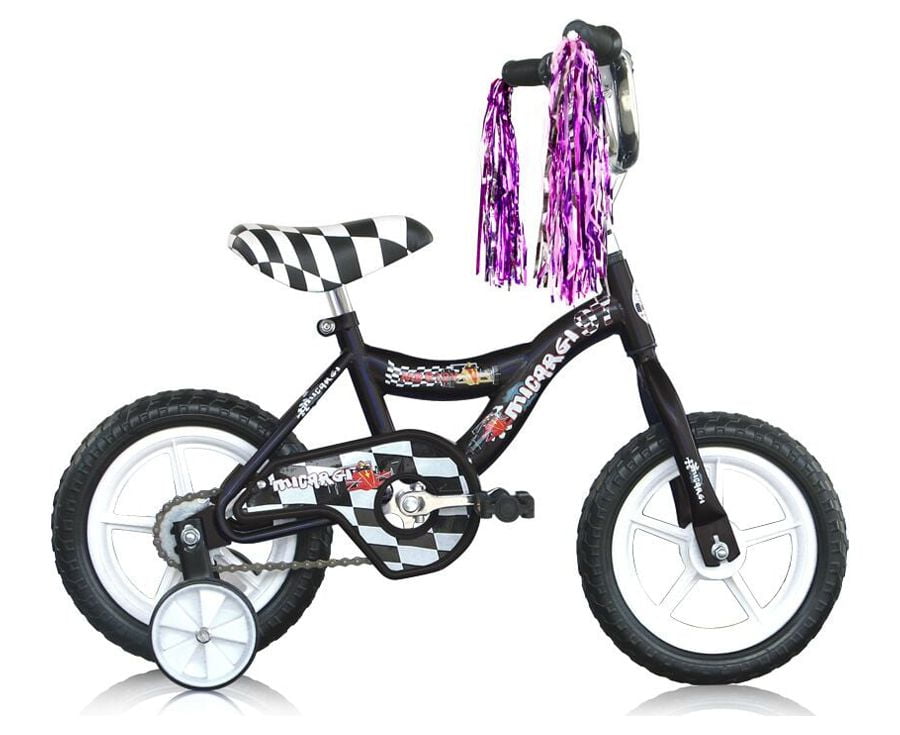 USToyOutlet 12" Kid's Beginner Bicycle for 2-4 Years Old Boys' and Girls' Bike Foam Tire for Indoor Use No Brake - Black