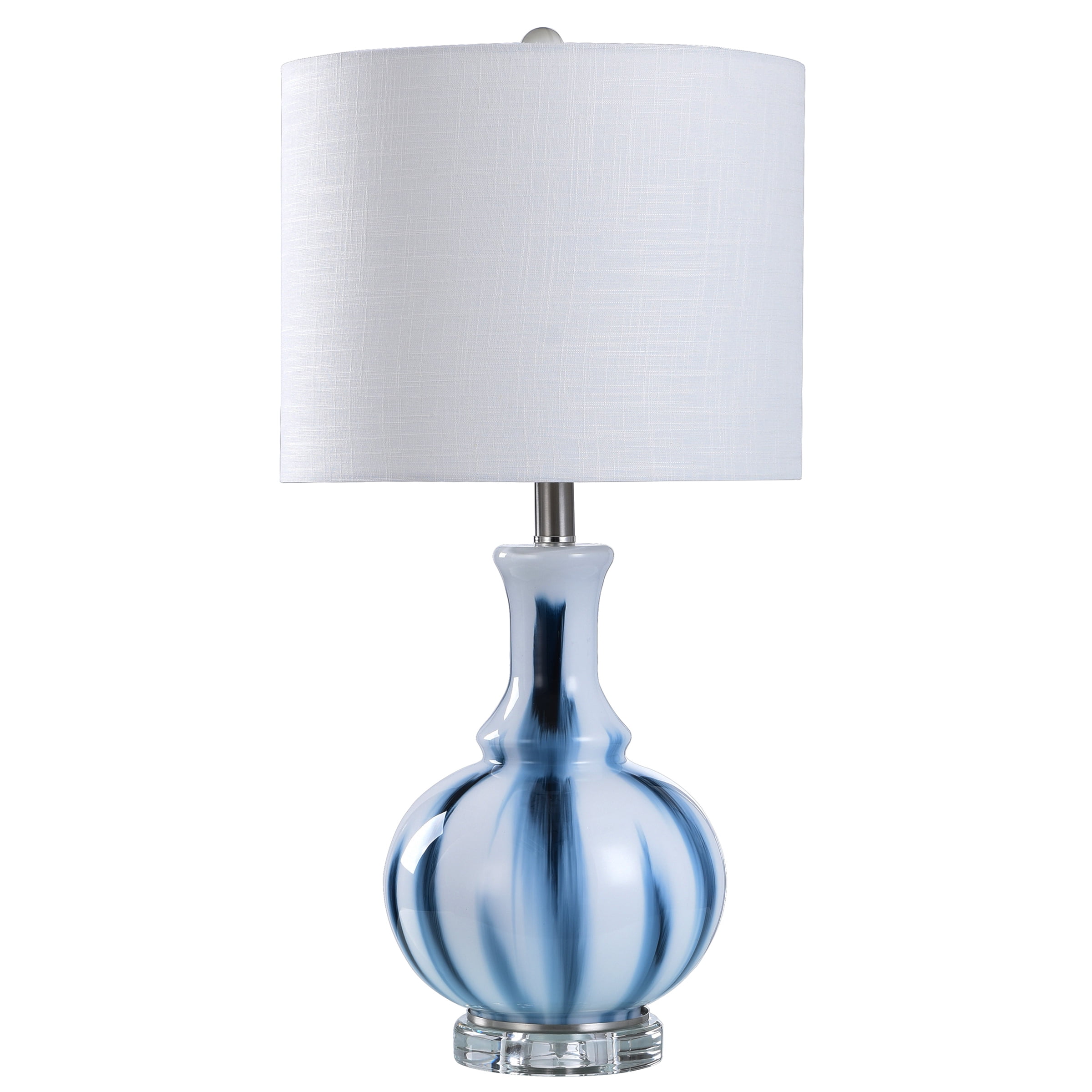 Unique Blue And White Glass Table Lamp