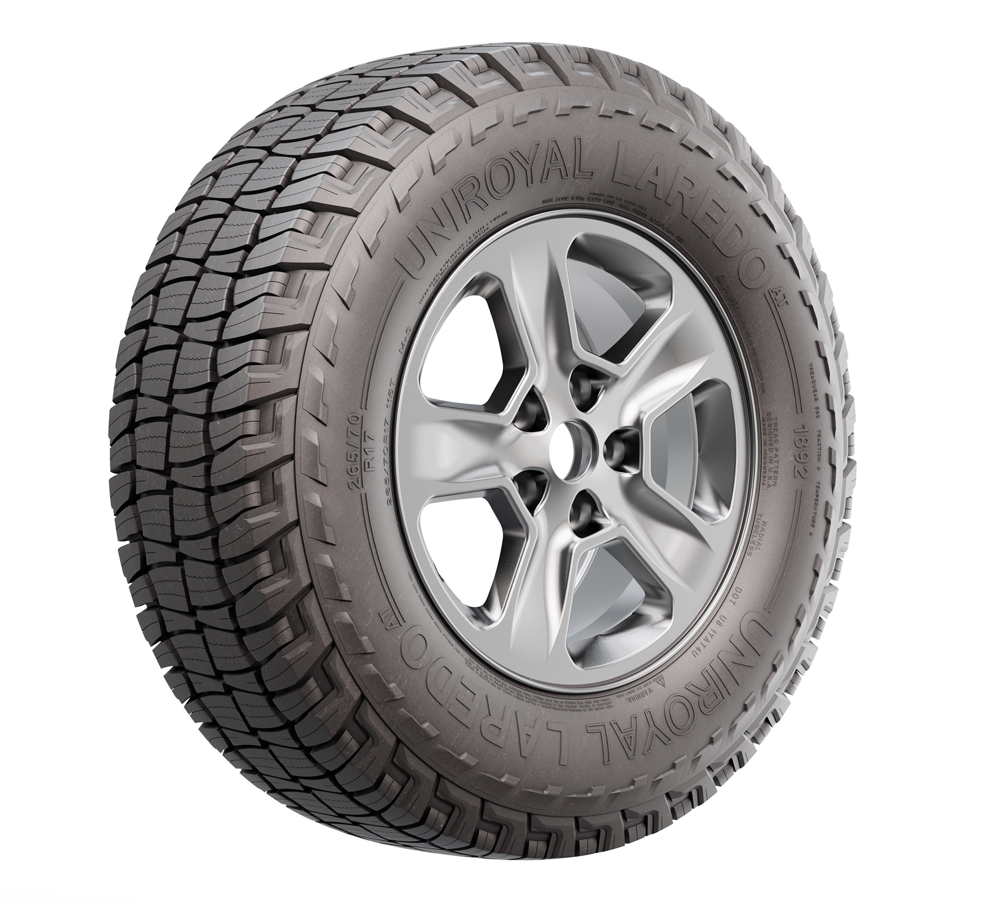 Uniroyal Laredo AT All-Season 265/75R16 116T Tire Fits: 1996-99 Chevrolet Tahoe Base, 2006-07 Hummer H3 Base