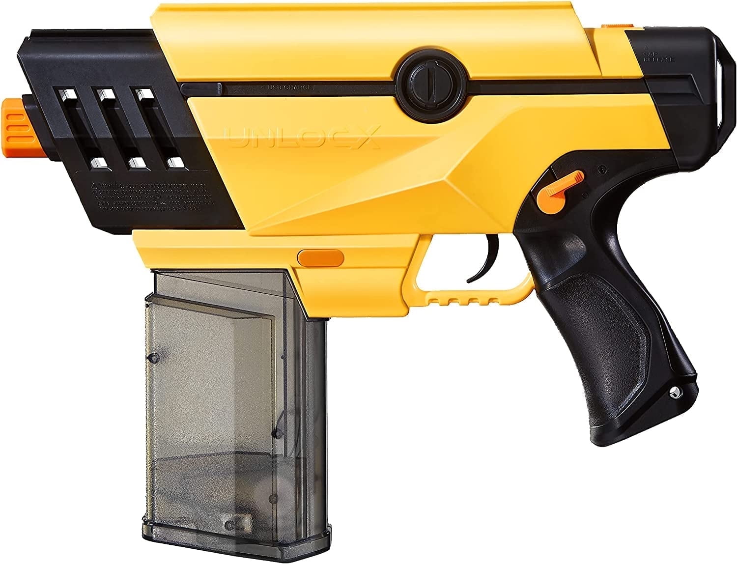 UnlocX Blaster Kit - Fully Automatic Rechargeable Blaster, Large Capacity Clip, Yellow