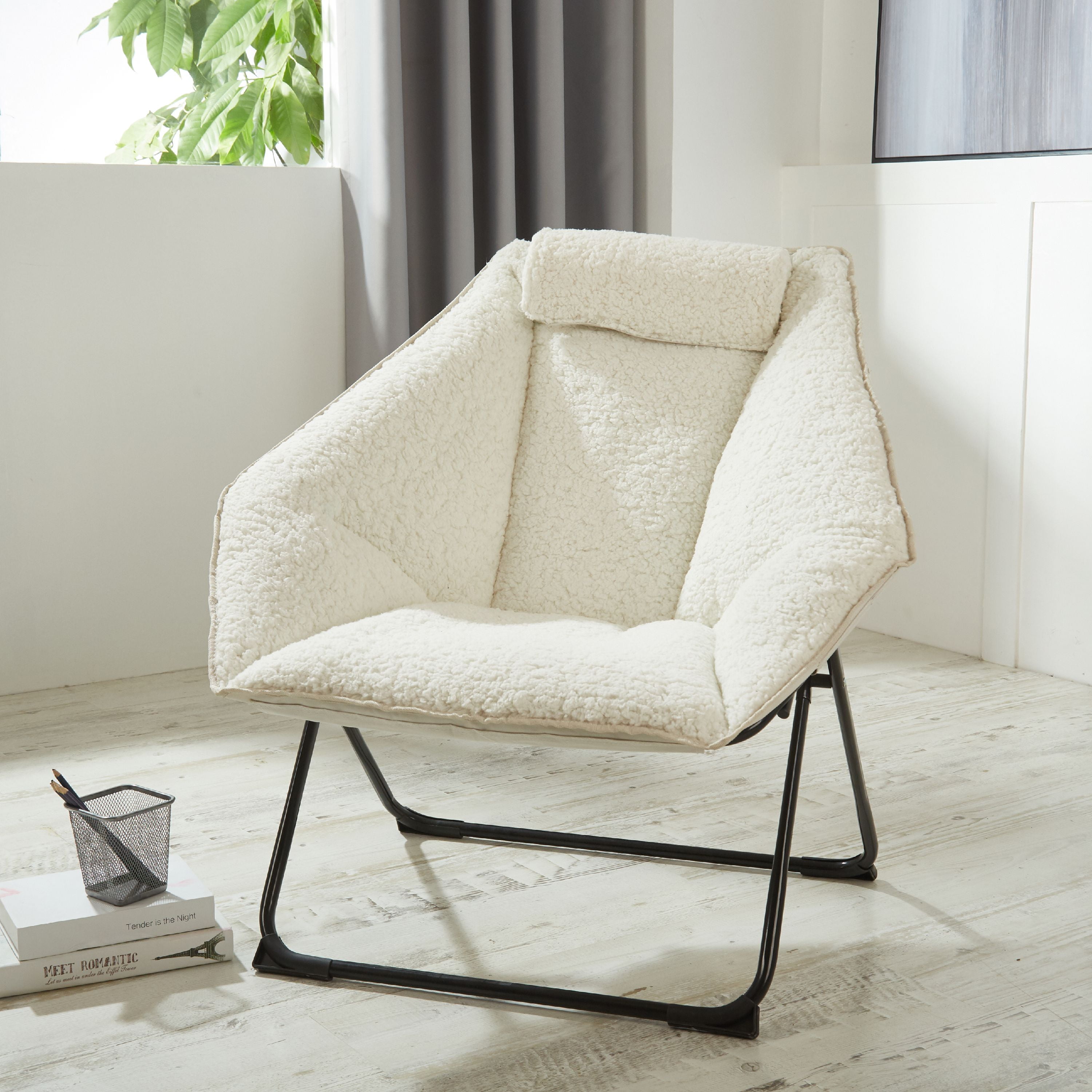 Urban Shop, Folding Hex Chair, White