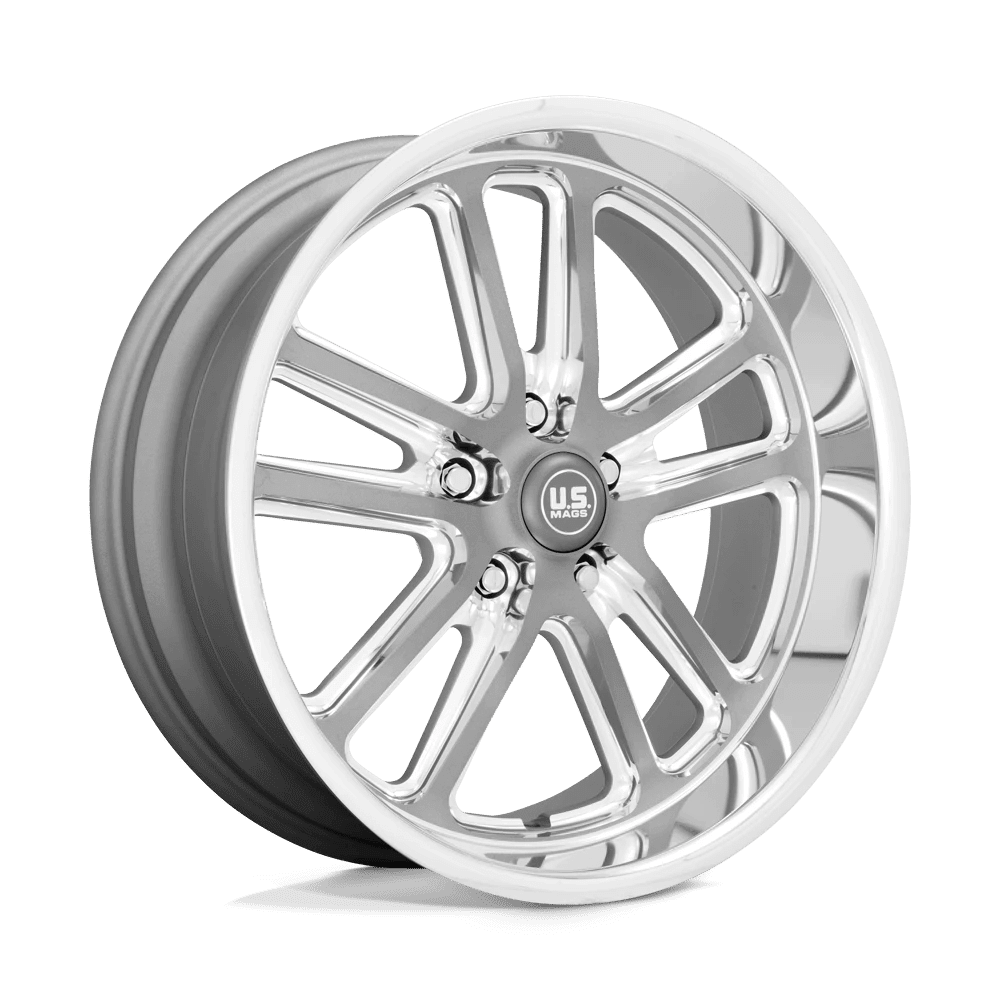 Us Mag U130 Bullet 22X9 5X127 1Et 72.7Cb Textured Gun Metal With Milled Edges Wheel
