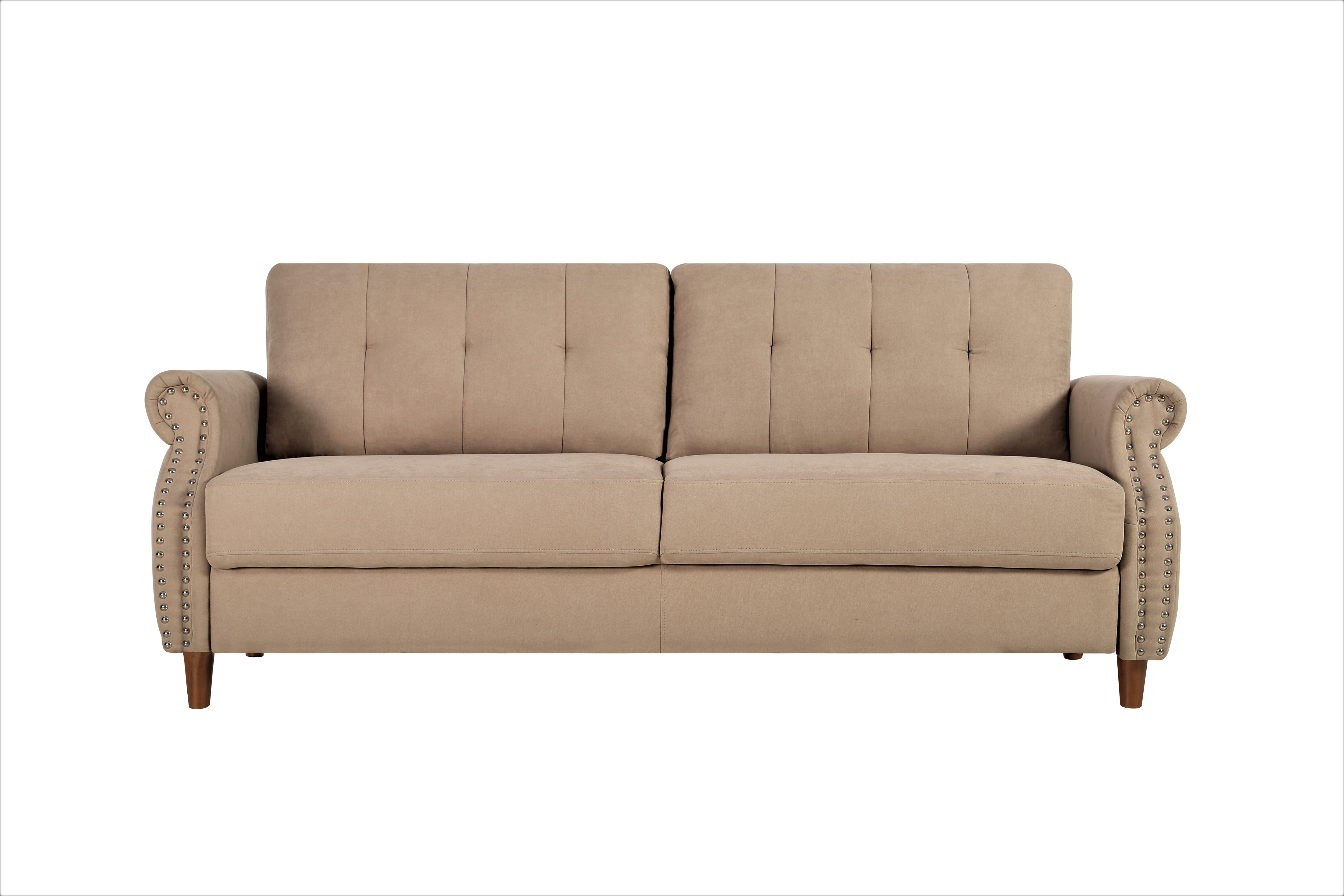 Uspridefurniture Briscoe Sofa, Camel Polyester