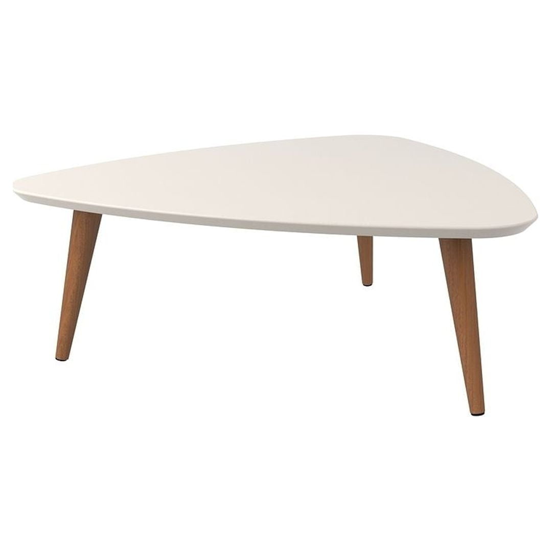 Utopia 17.51" High Triangle Coffee Table with Splayed Legs Gloss
