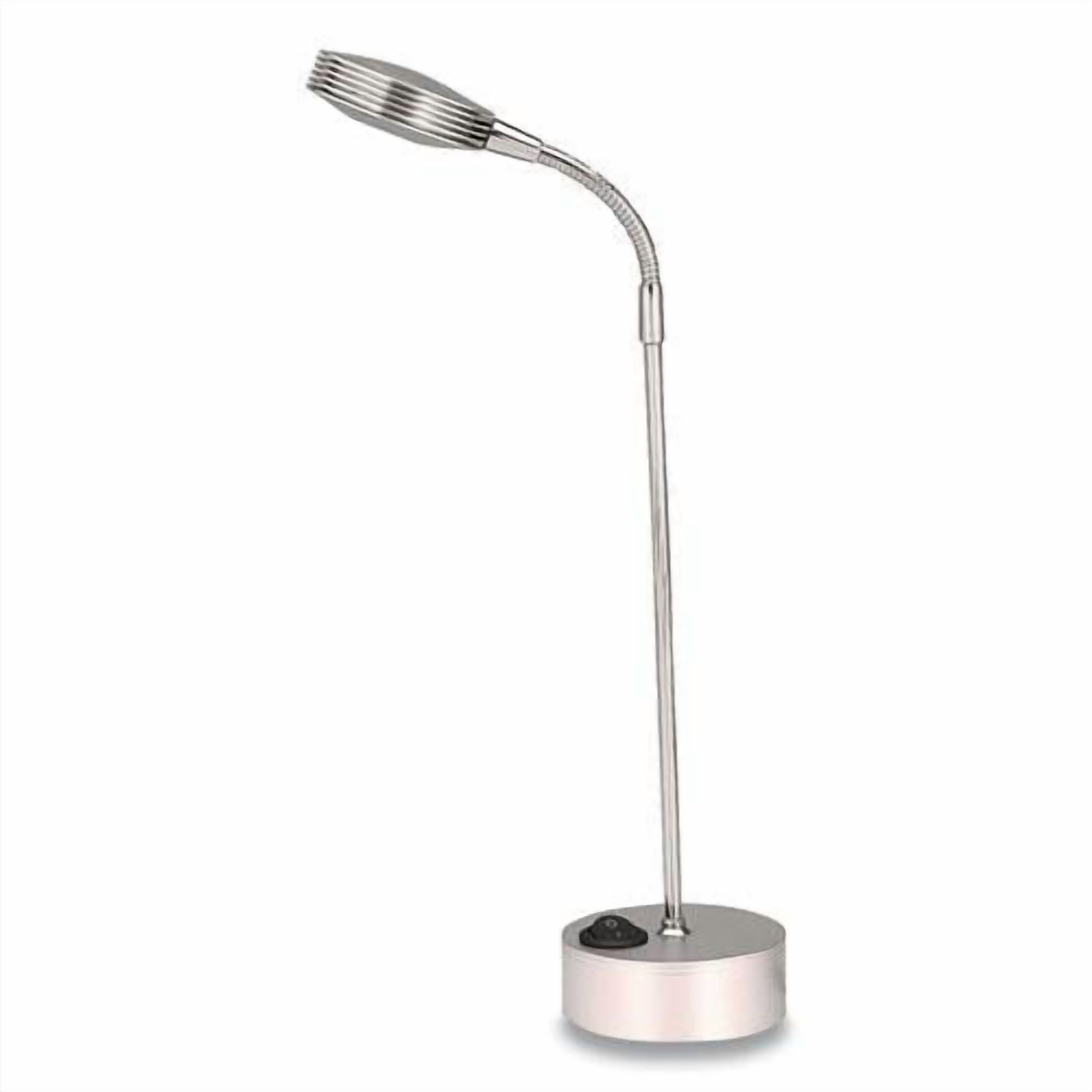 V-Light LED Task Lamp with Gooseneck Arm, 11.4" to 16" High, Silver