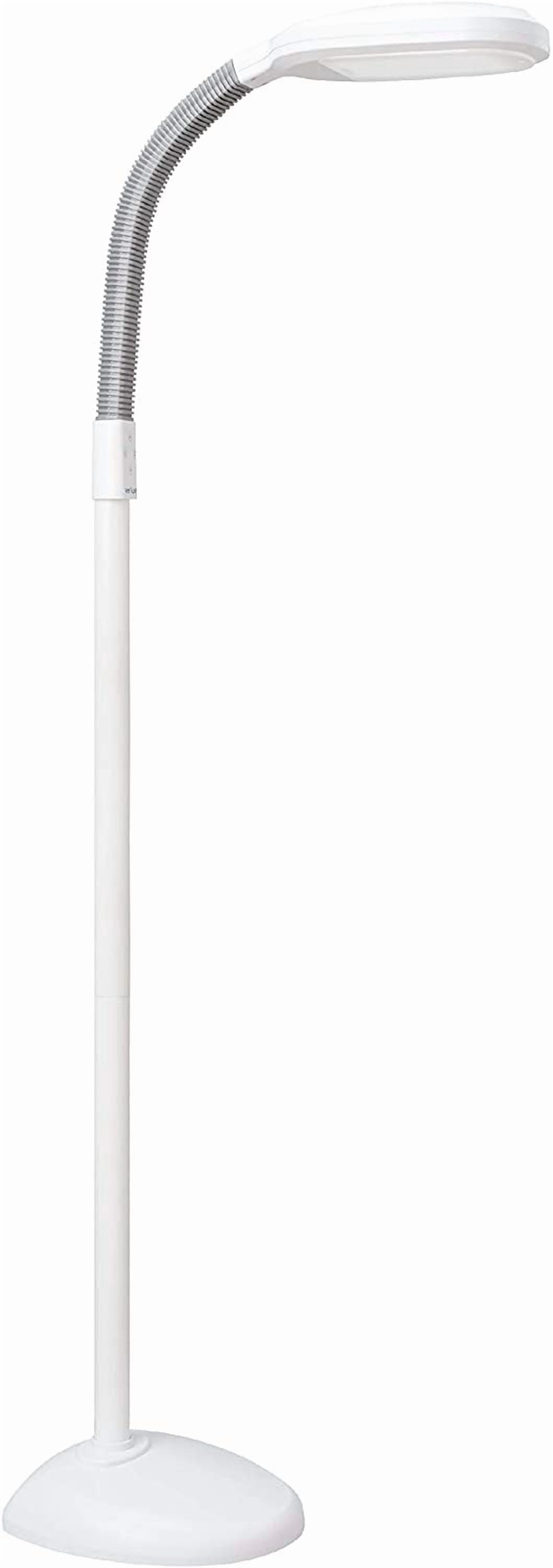 Verilux® SmartLight Full Spectrum LED Modern Floor Lamp with Adjustable Brightness, Flexible Gooseneck and Easy Controls - Reduces Eye Strain and Fatigue