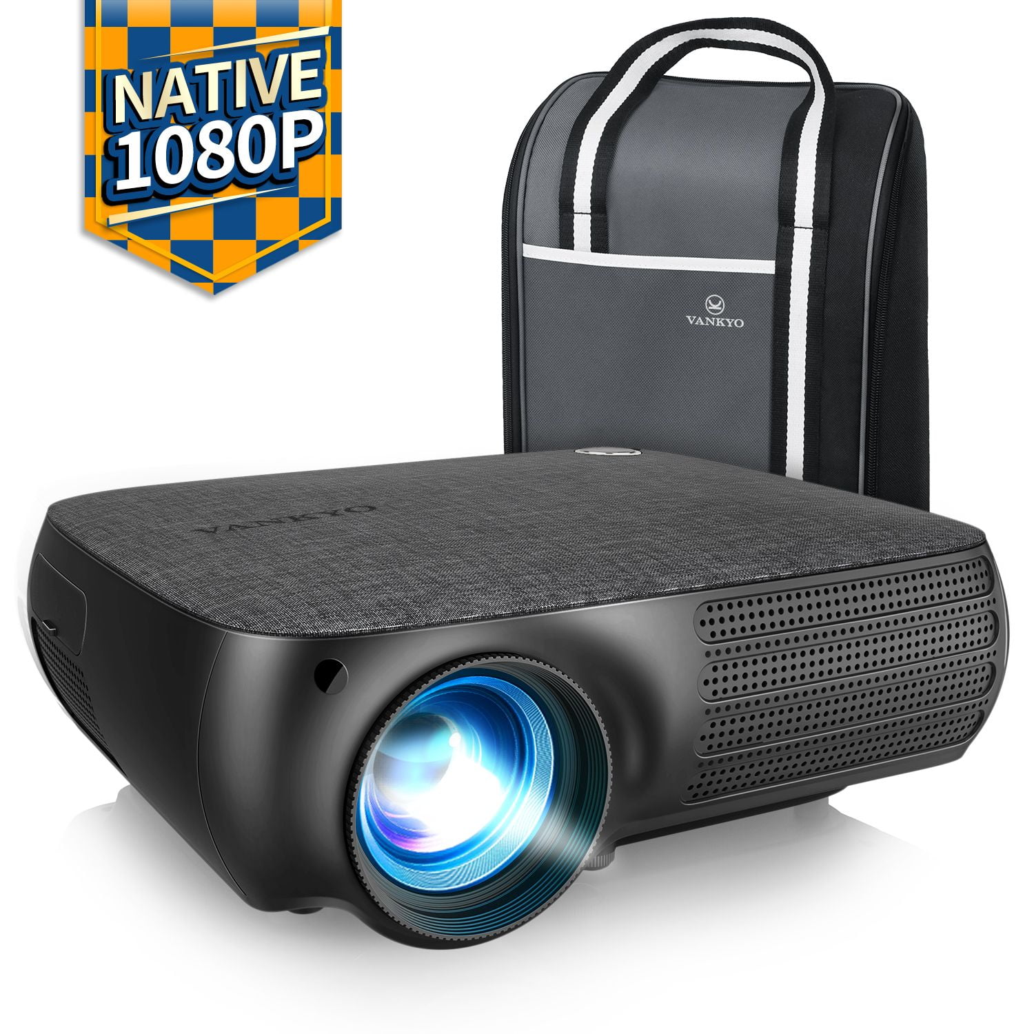 VANKYO V610 Native 1080P Projector, Full HD LCD Video Projector, Compatible with Smartphone, TV Stick, HDMI, AV, USB