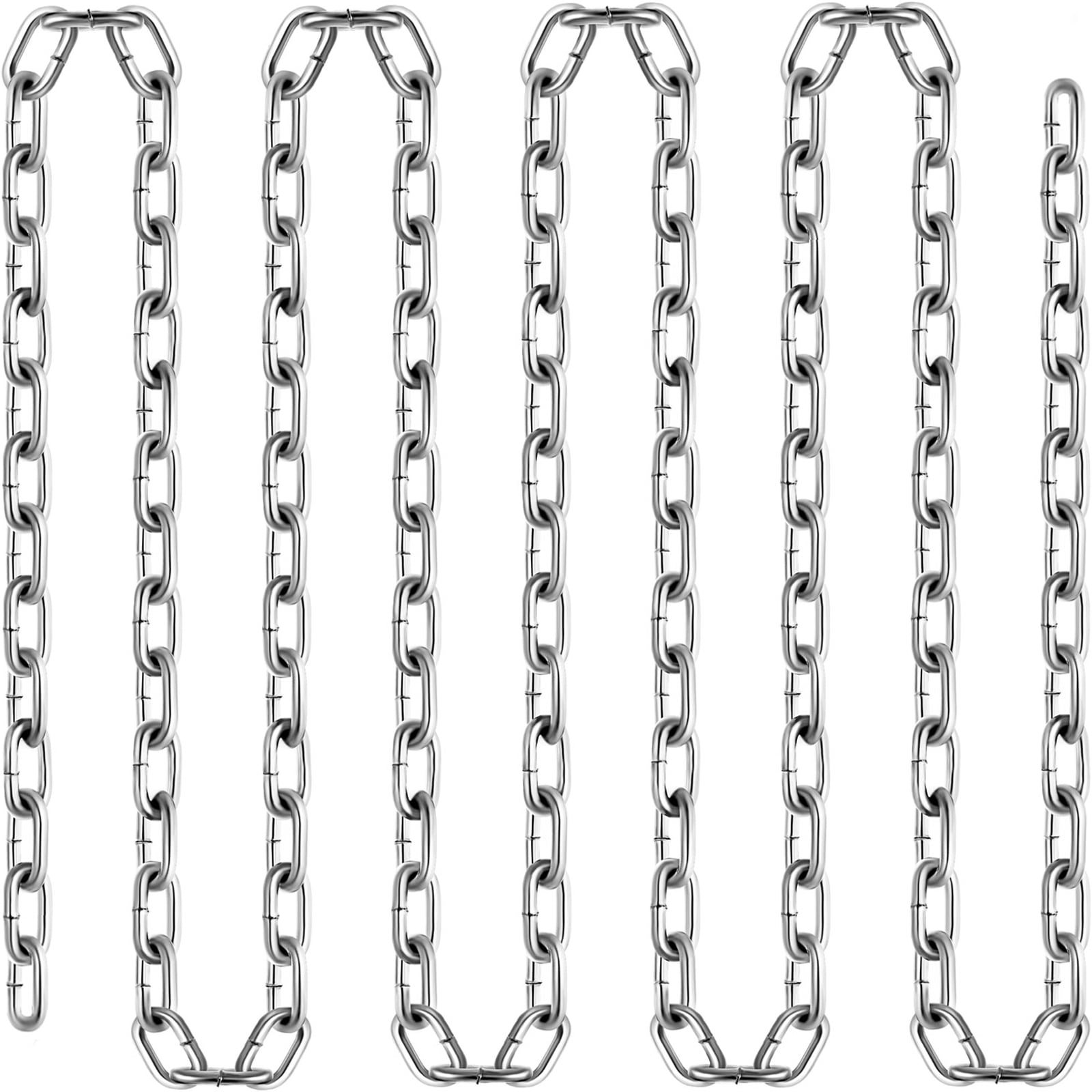 VEVOR Grade 30 Chain 0.25 Inch by 100Ft Length Grade 30 Proof Coil Chain Zinc Plated Grade 30 Chain for Towing Logging Agriculture and Guard Rails