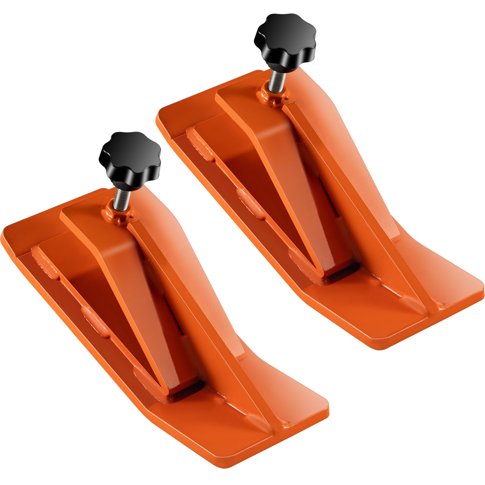 VEVOR Tractor Bucket Protector, 2pcs Ski Edge Protector, 12" Long Turf Tamer Skid Protector, 4" Width, Heavy Duty Steel Bucket Attachment for Snow Leaves Removal, Spreading Gravel, Orange