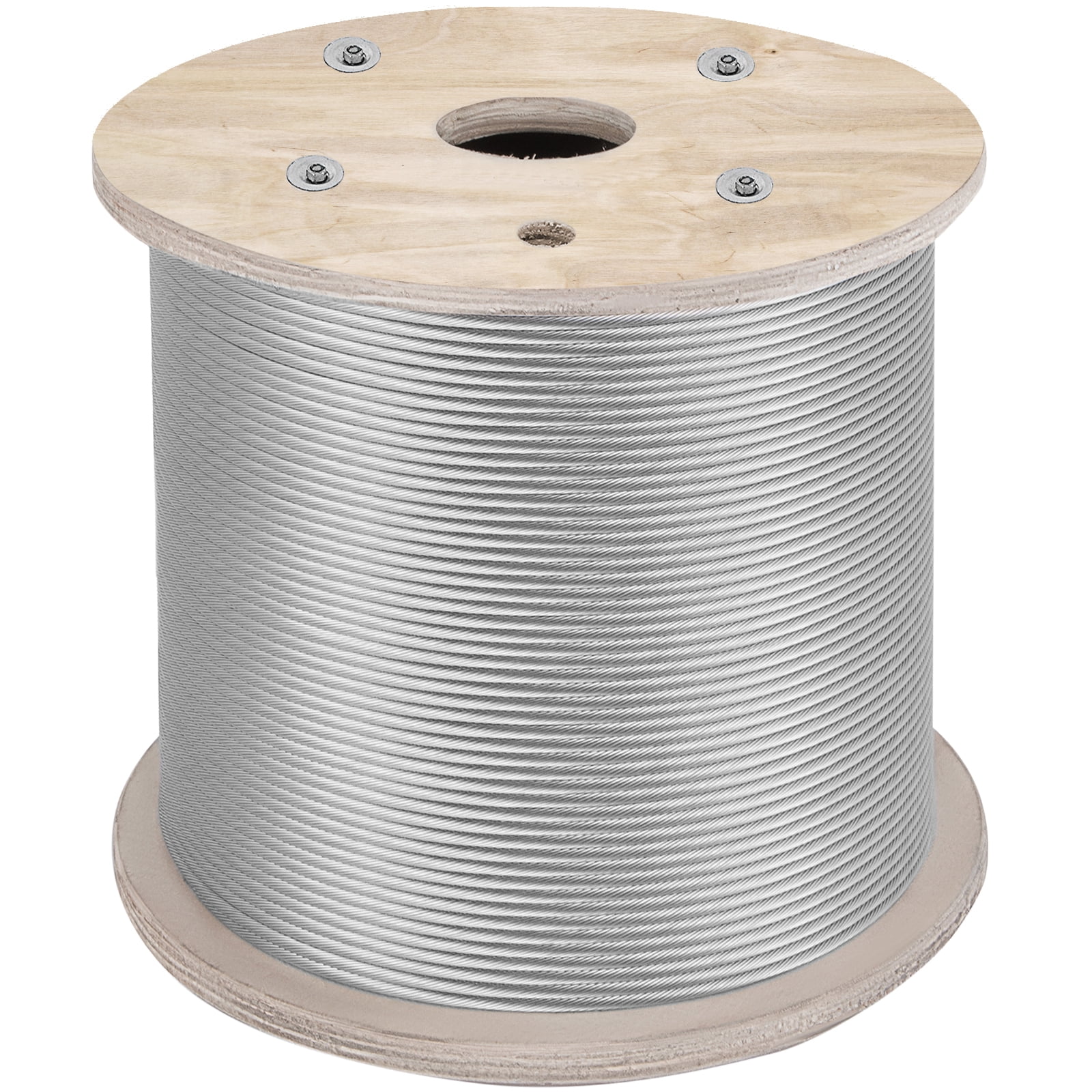 VEVOR 1/4" x 200ft Wire Rope Cable, Stainless Steel Rope, 7x19 Steel Wire Cable Rope 304 Marine Grade