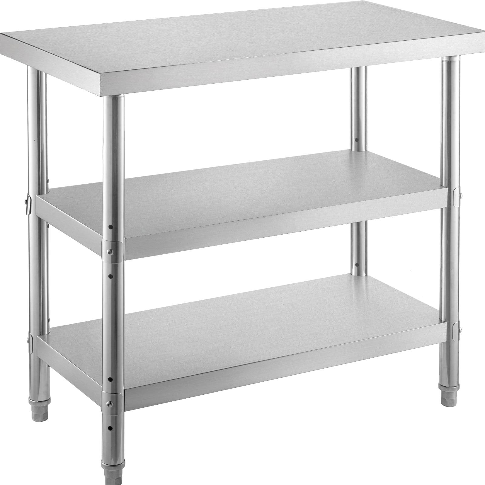 VEVOR 24" x 14" Adjustable Undershelf Stainless Steel General Purpose Table
