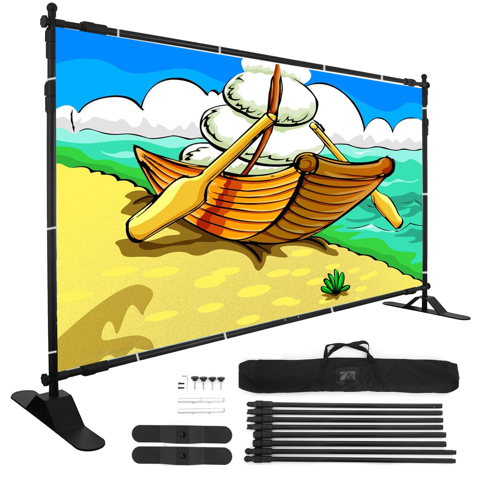 VEVORbrand Backdrop Banner Stand 8'X 8' - 10' x 8' Step And Repeat Banner Stand For Trade Show Wall Exhibitor Photo Step And Repeat Stand Free Carrying Case