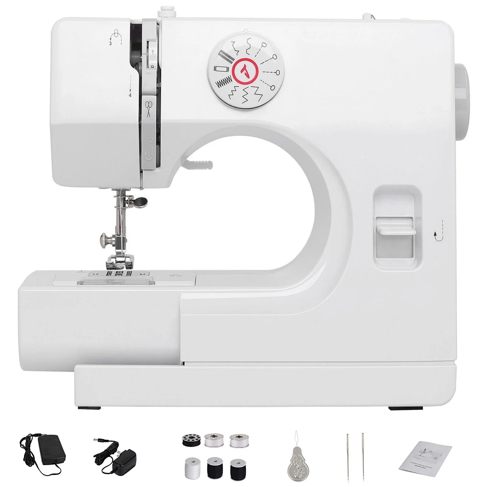 VIFERR Portable Sewing Machine 12 Stitches Multi-Functional Mending Sewing Machine for Beginners