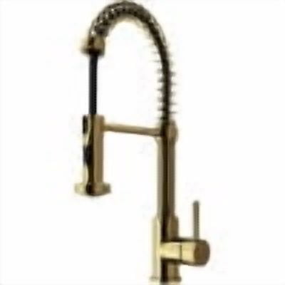 VIGO Edison Single Handle Pull-Down Sprayer Kitchen Faucet in Matte Brushed Gold