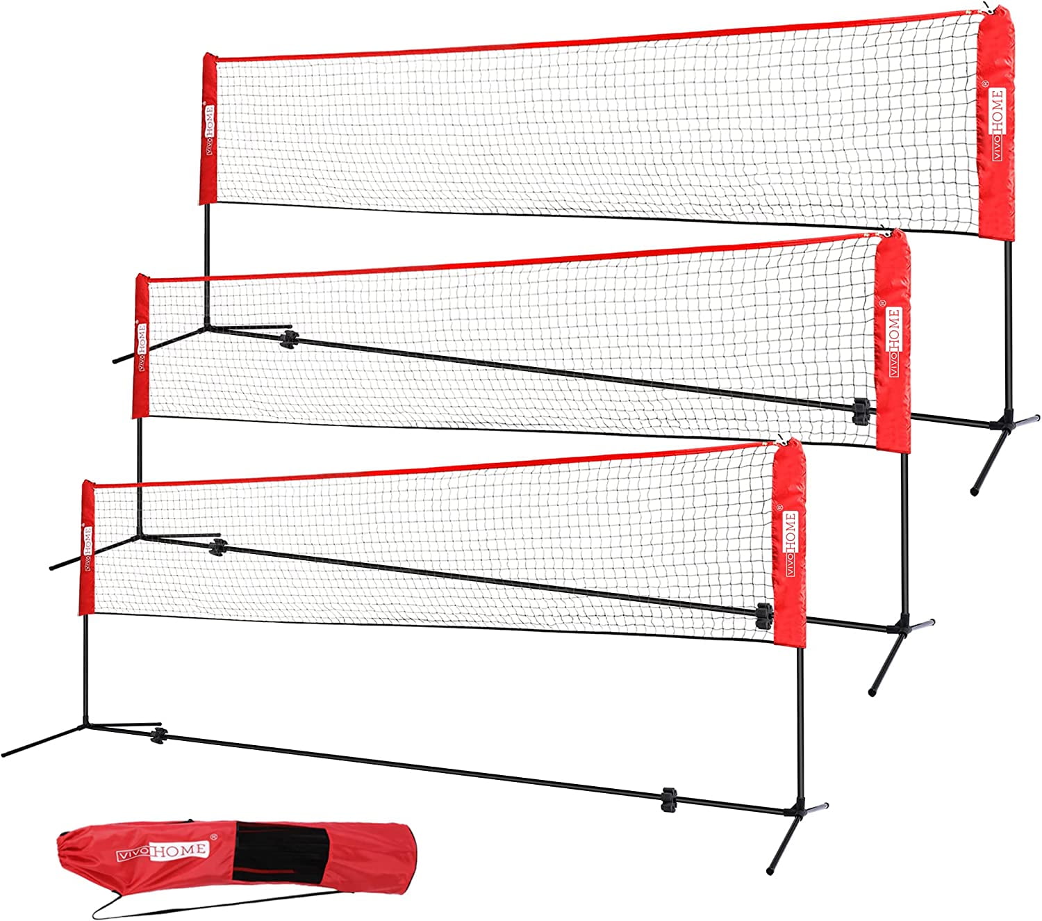 VivoHome Portable Adjustable Pickleball Nets with Stand and Carry Bag