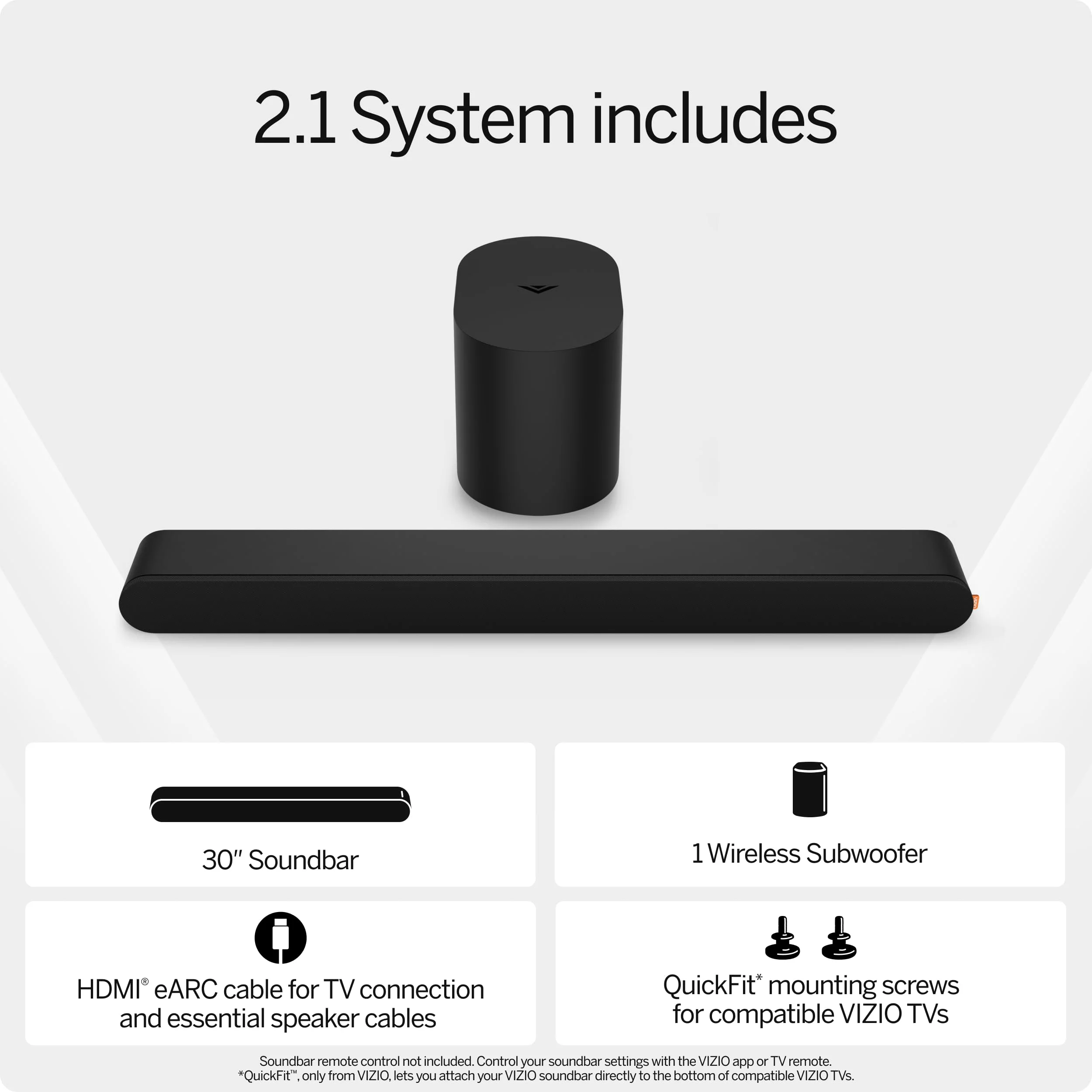 VIZIO 2.1 Sound Bar Speaker SV210M0808