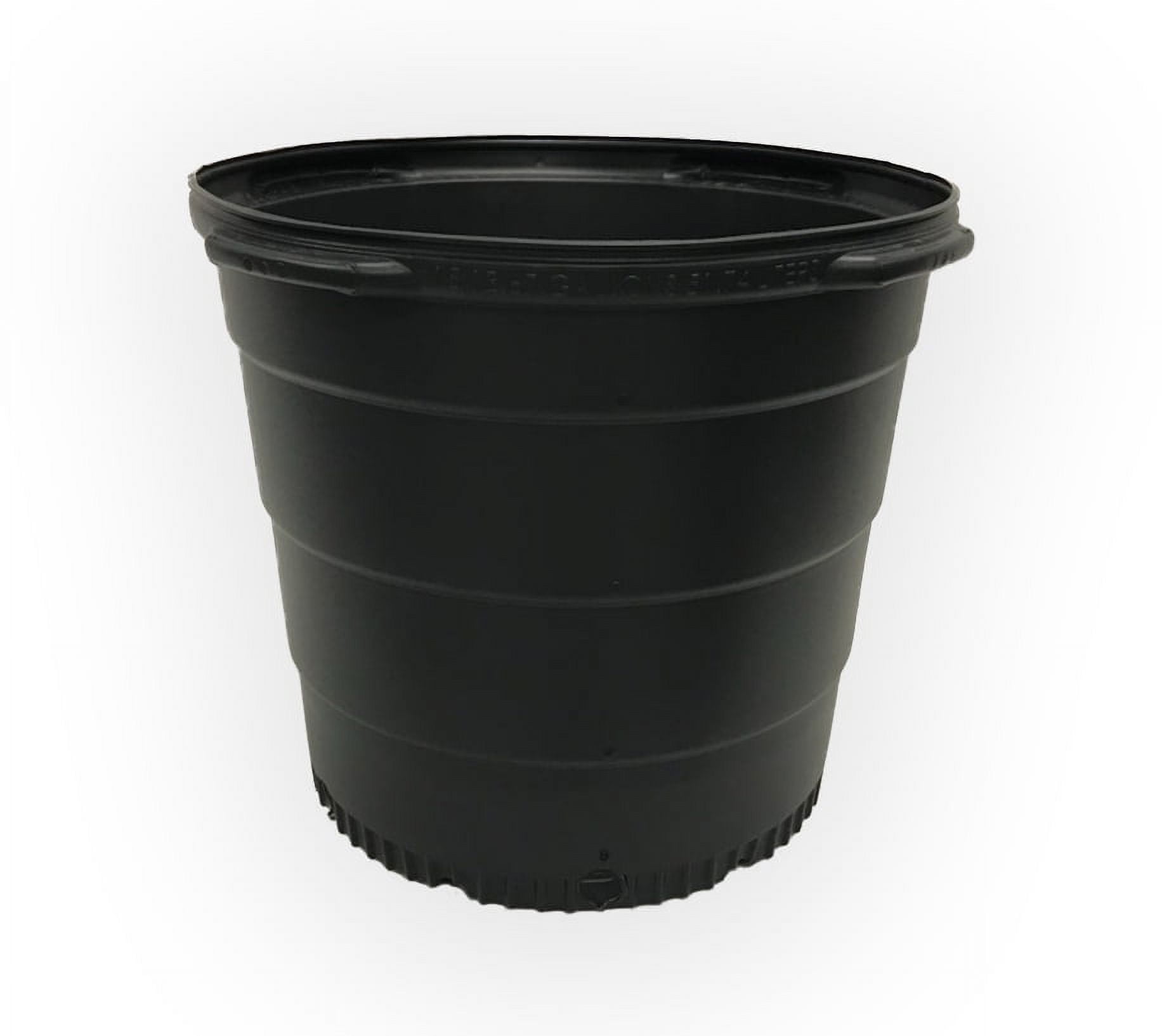 Viagrow 15 Gallon Round Nursery Trade Pots (5 Pack, Black)