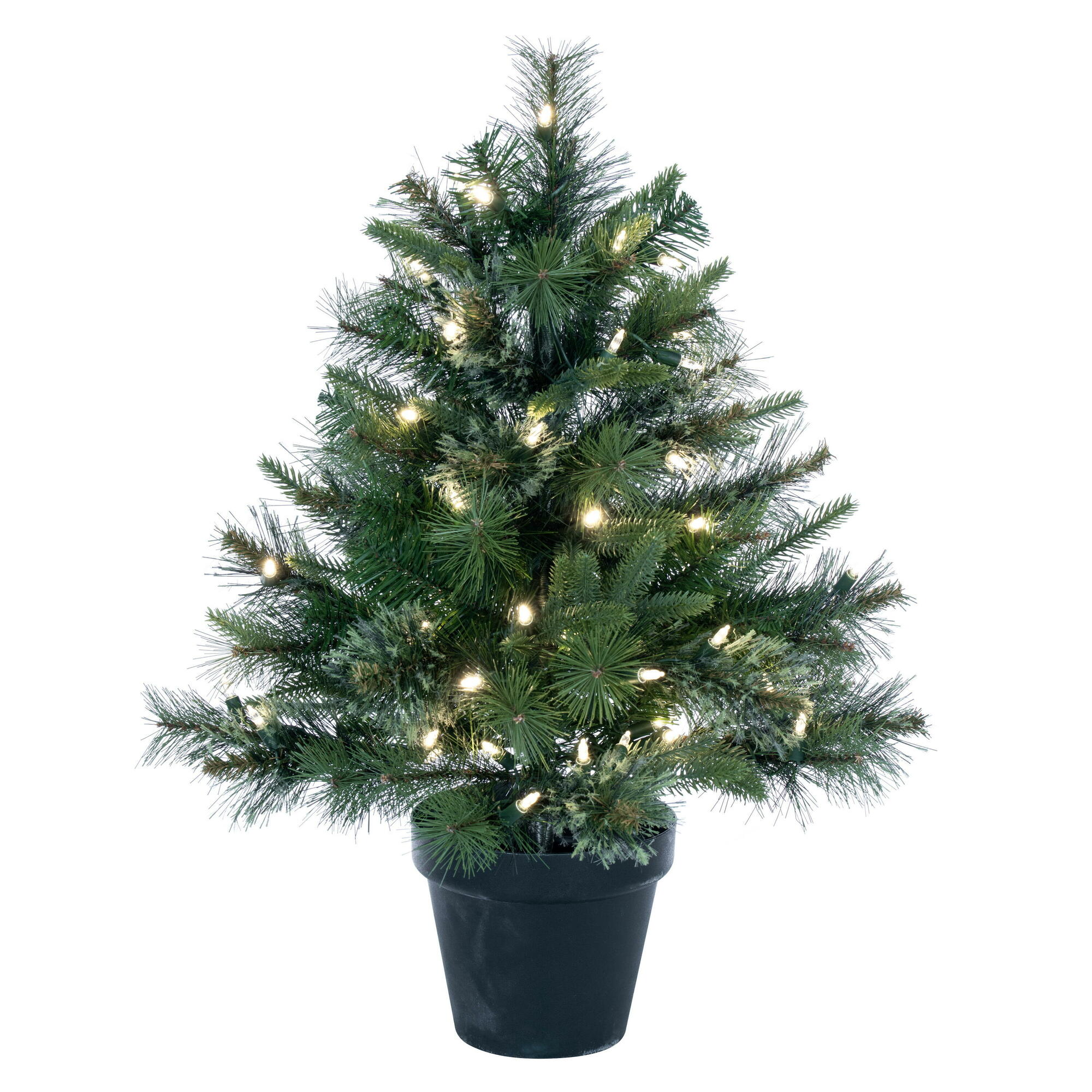 Vickerman 24" Cashmere Pine Artificial Christmas Tree, Warm White Dura-Lit® LED Lights