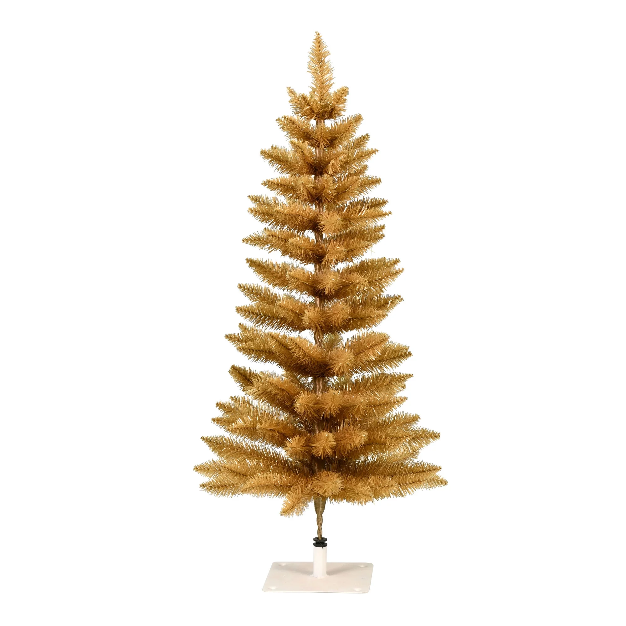 Vickerman 3' x 18" Gold Fir Artificial Christmas Pencil Tree, Unlit