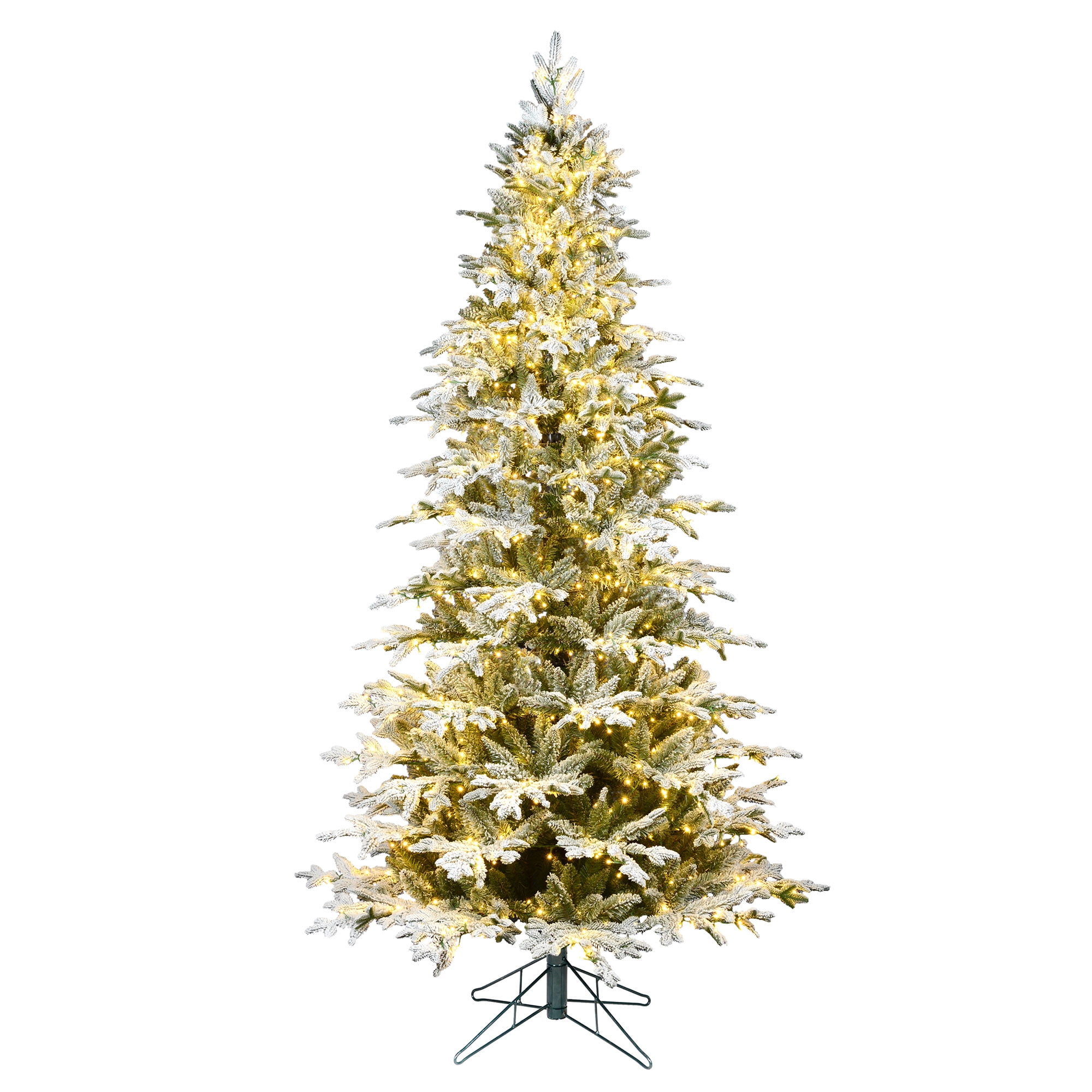 Vickerman 3' x 28" Flocked Kamas Fraiser Artificial Christmas Tree, Warm White Dura-Lit® LED Lights - Faux Frasier Christmas Tree - Seasonal Indoor Home Decor