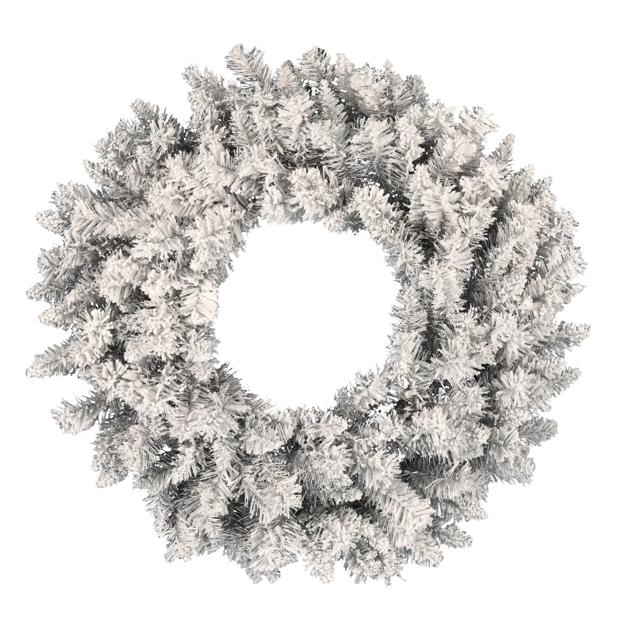 Vickerman 30" Frosted Silver Artificial Christmas Wreath, Unlit