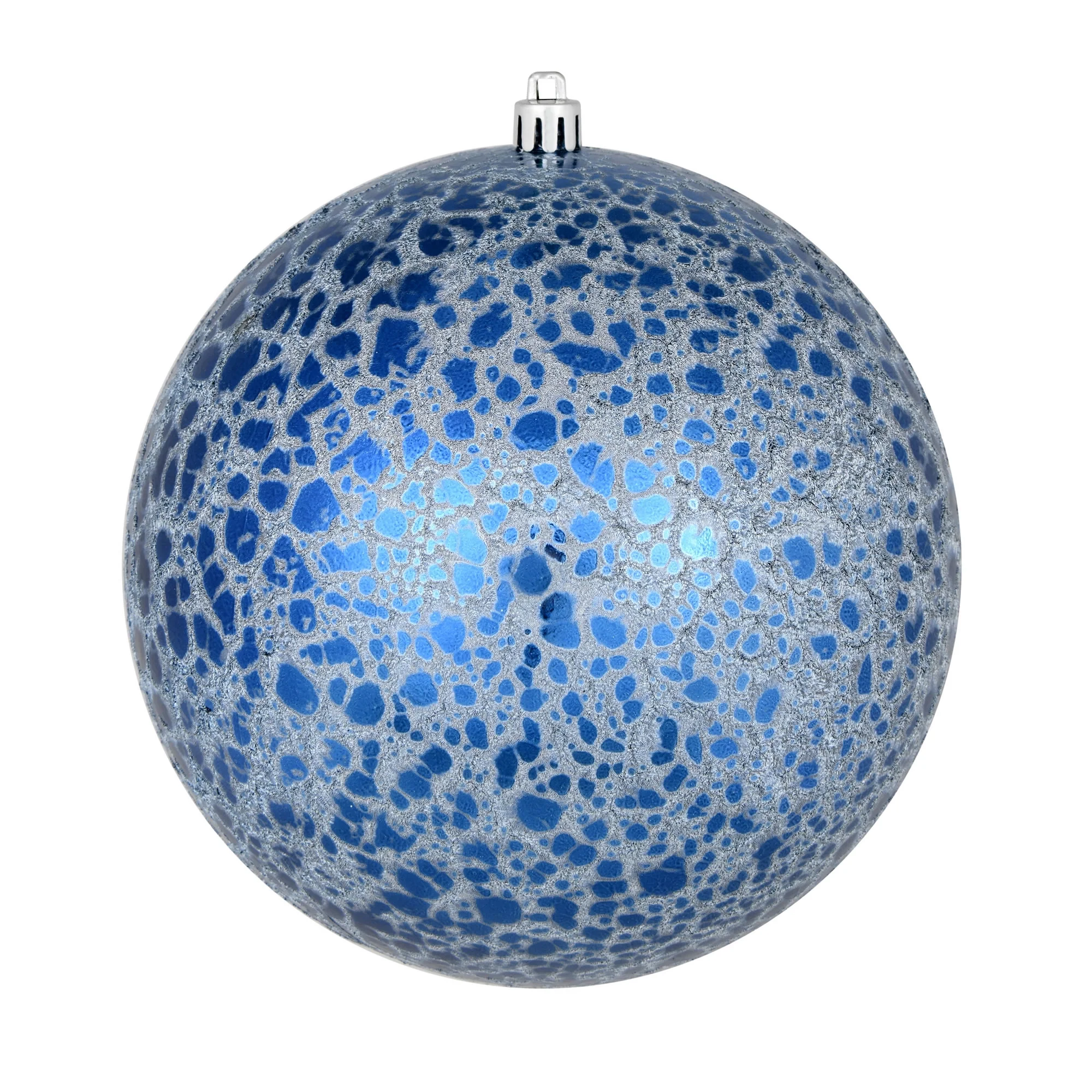 Vickerman 4" Midnight Blue Crackle Ball Ornament, 6 per Bag