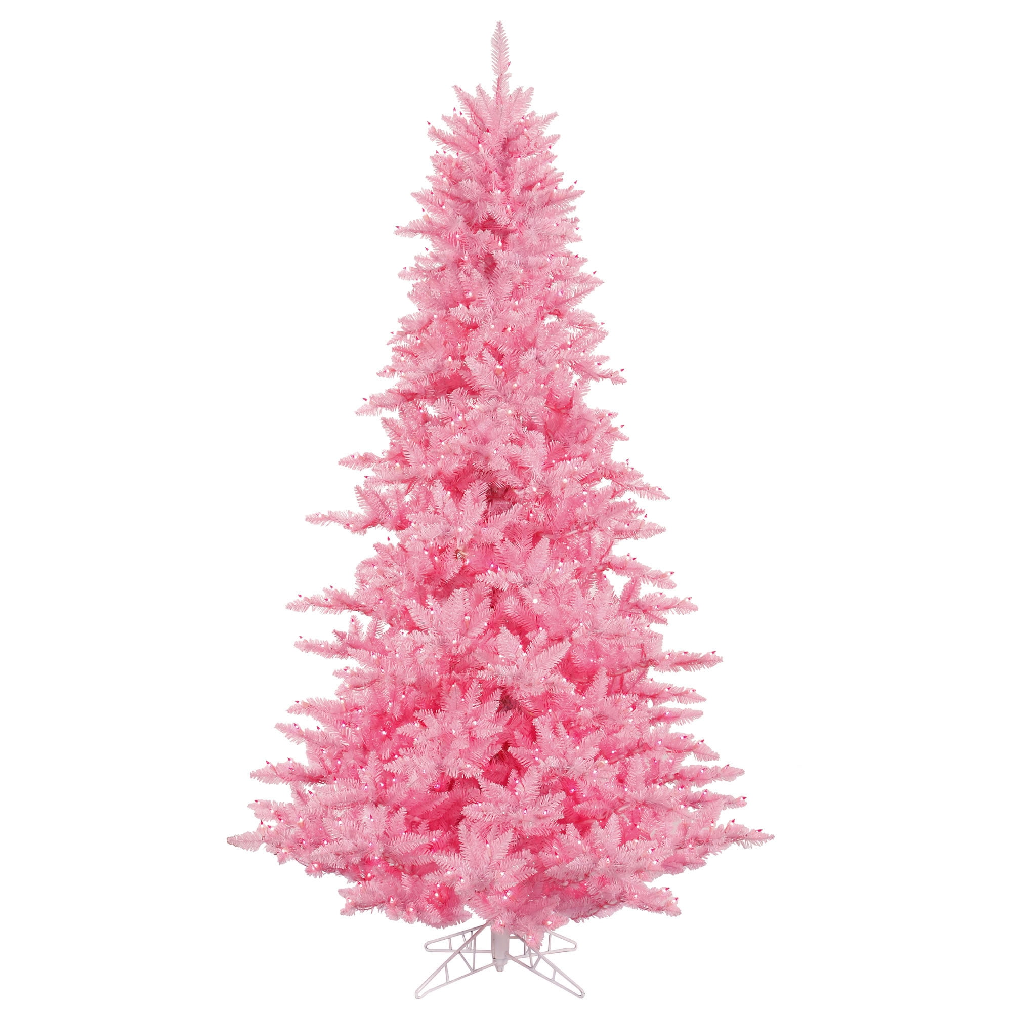 Vickerman 5.5' Pink Fir Artificial Christmas Tree, Pink Dura-lit LED Lights