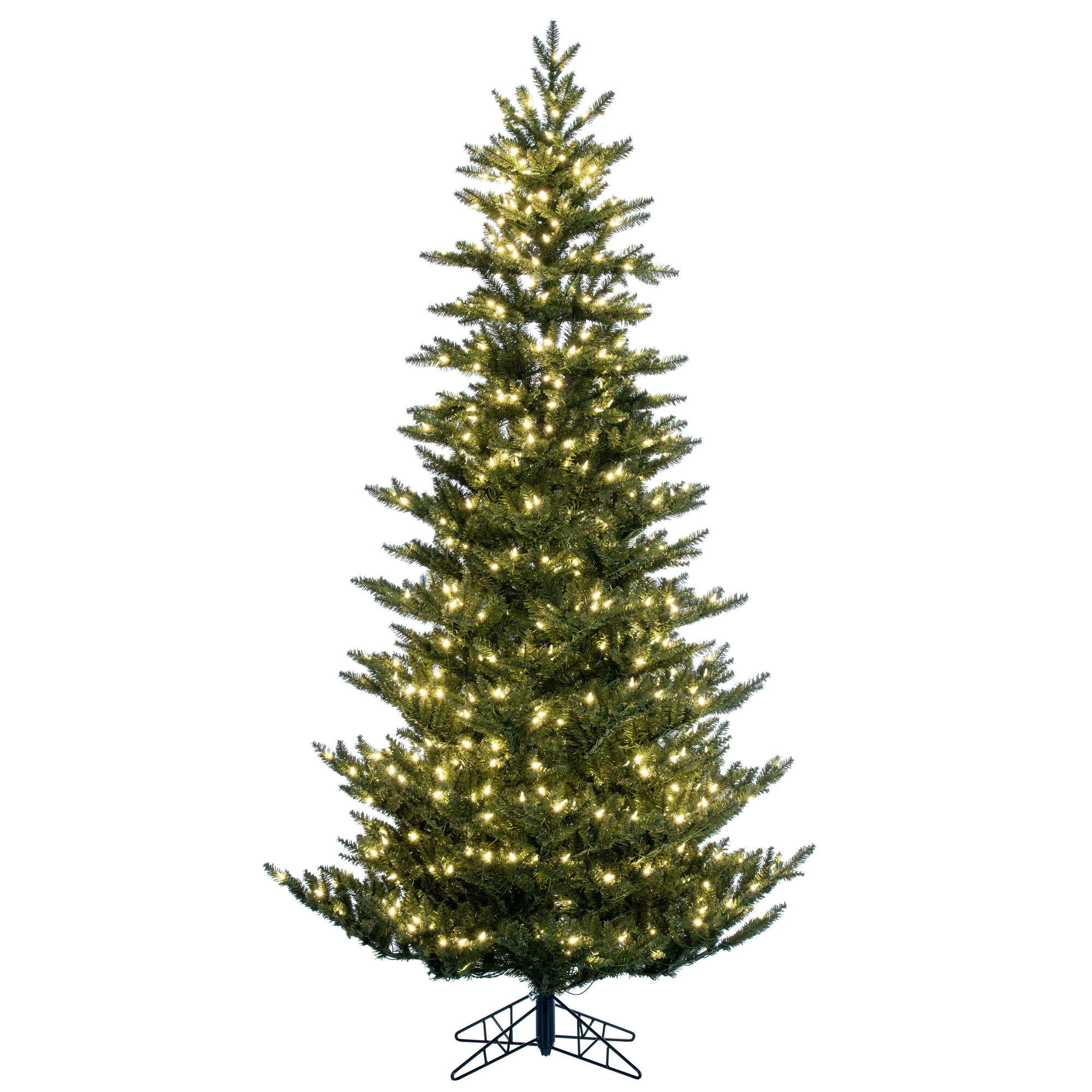Vickerman 6.5' x 48" Natural Fraser Fir Artificial Christmas Tree, Warm White Dura-lit LED Lights