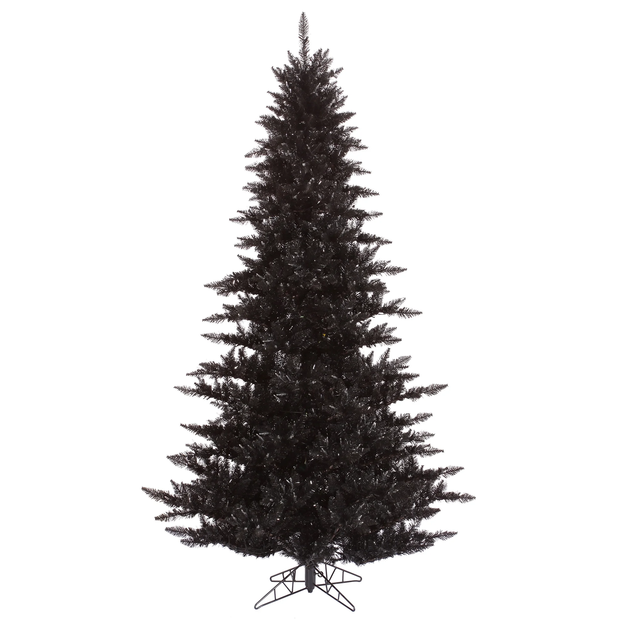 Vickerman 7.5' Black Fir Artificial Christmas Tree, Unlit