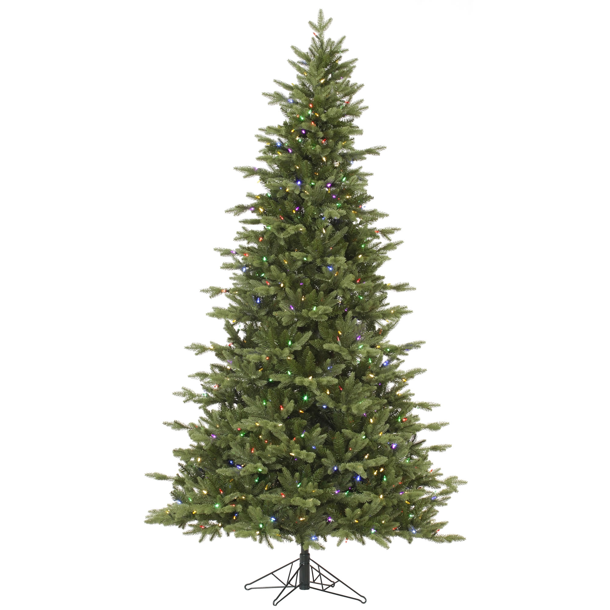 Vickerman 7.5' Fresh Balsam Fir Artificial Christmas Tree, Multi-Colored Dura-Lit® LED Lights