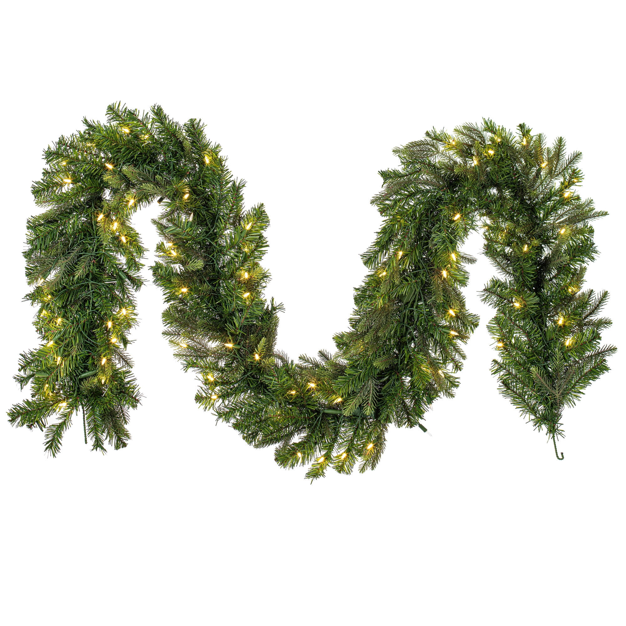 Vickerman 9' x 14" Douglas Fir Artificial Pre-Lit Garland with Dura-Lit® Warm White LED Mini Lights.