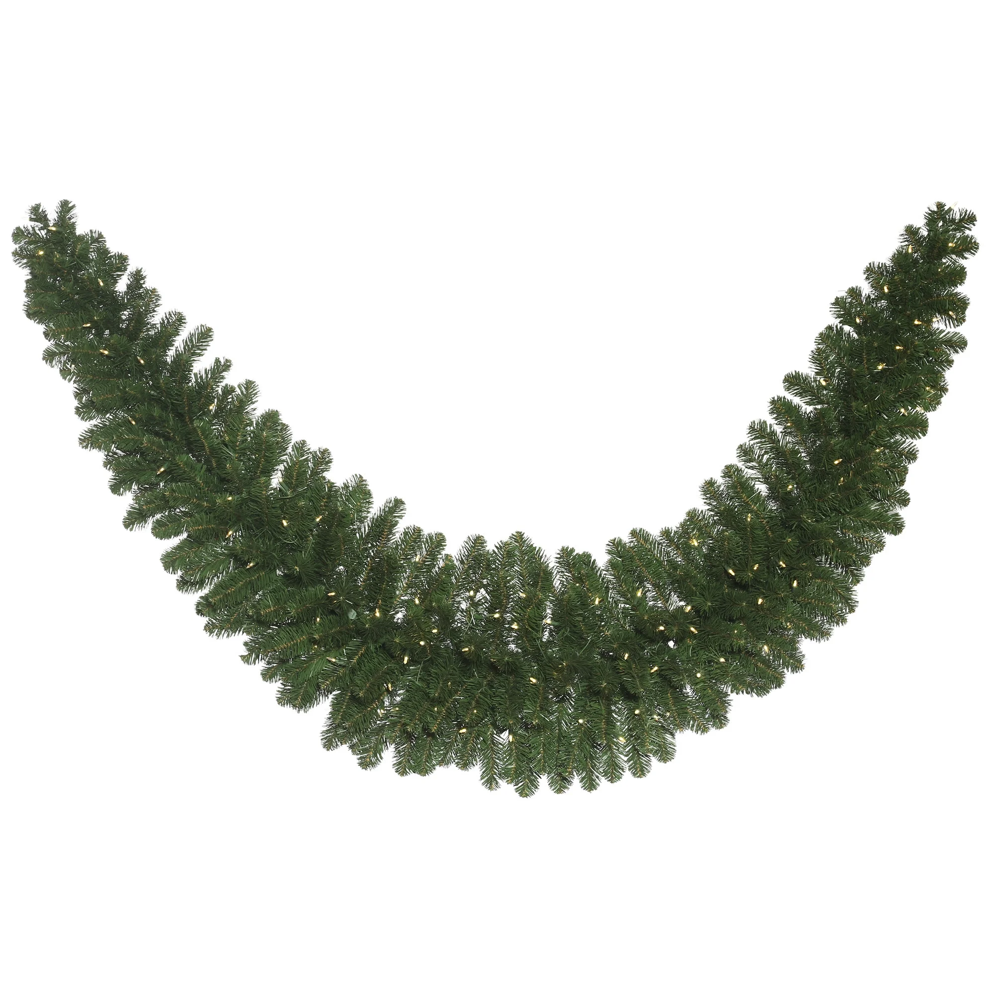 Vickerman 9' Oregon Fir Artificial Christmas Swag Garland, Warm White LED Lights