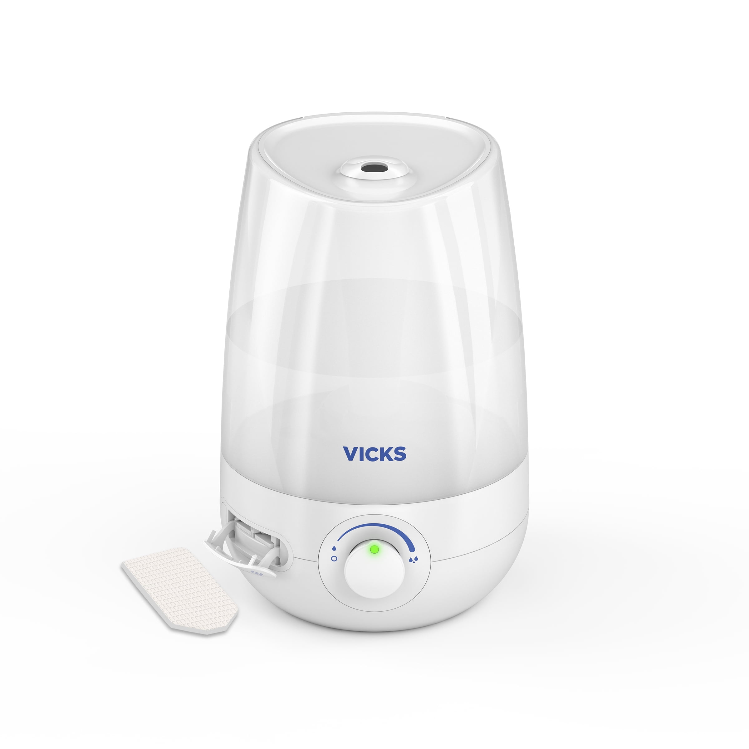 Vicks 1 gallon, 400 sq ft coverage area, Filter Free Cool Mist Ultrasonic Humidifier, White, VUL545