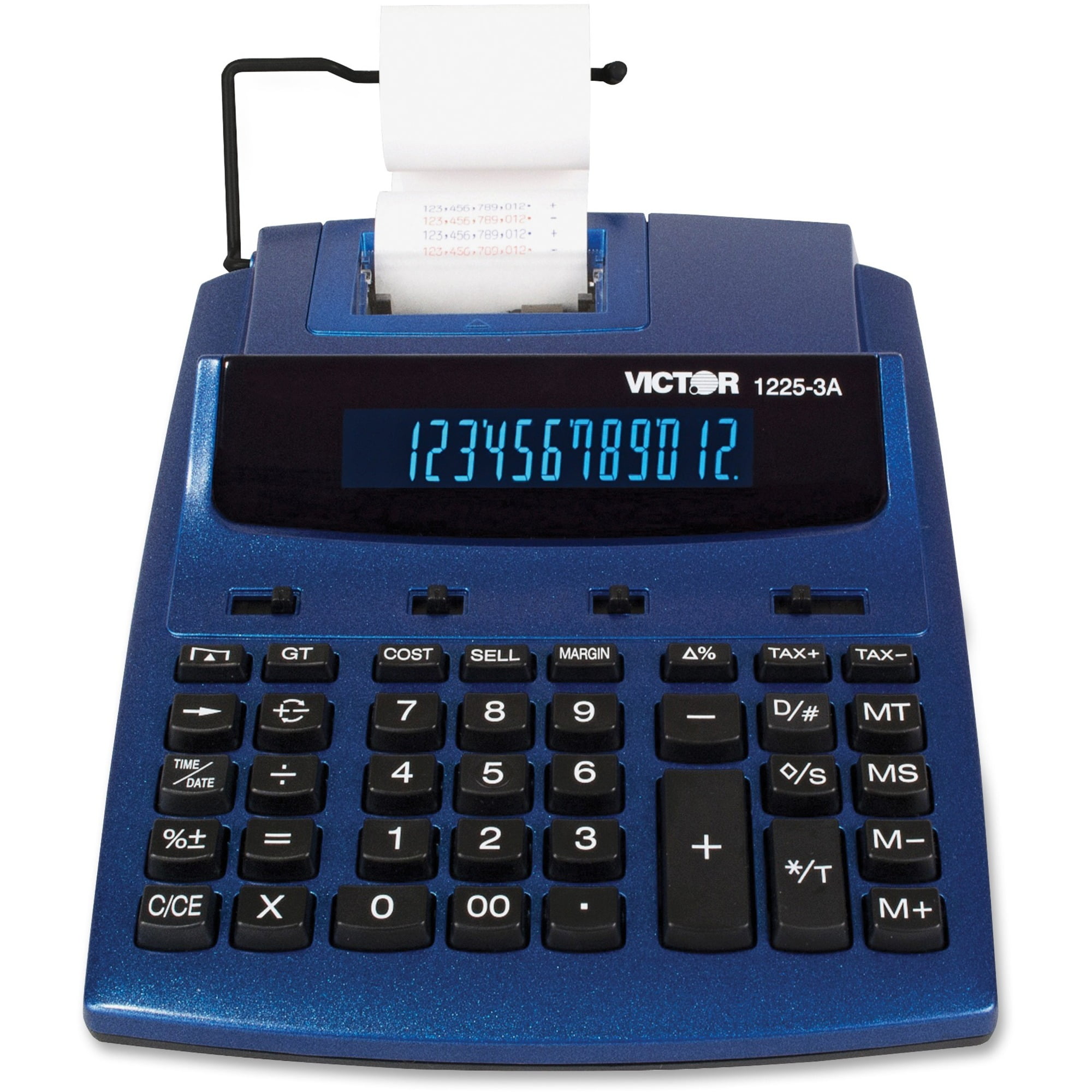 Victor Technology 12-Digit Commercial Printing Calculator (1225-3A), Navy Blue