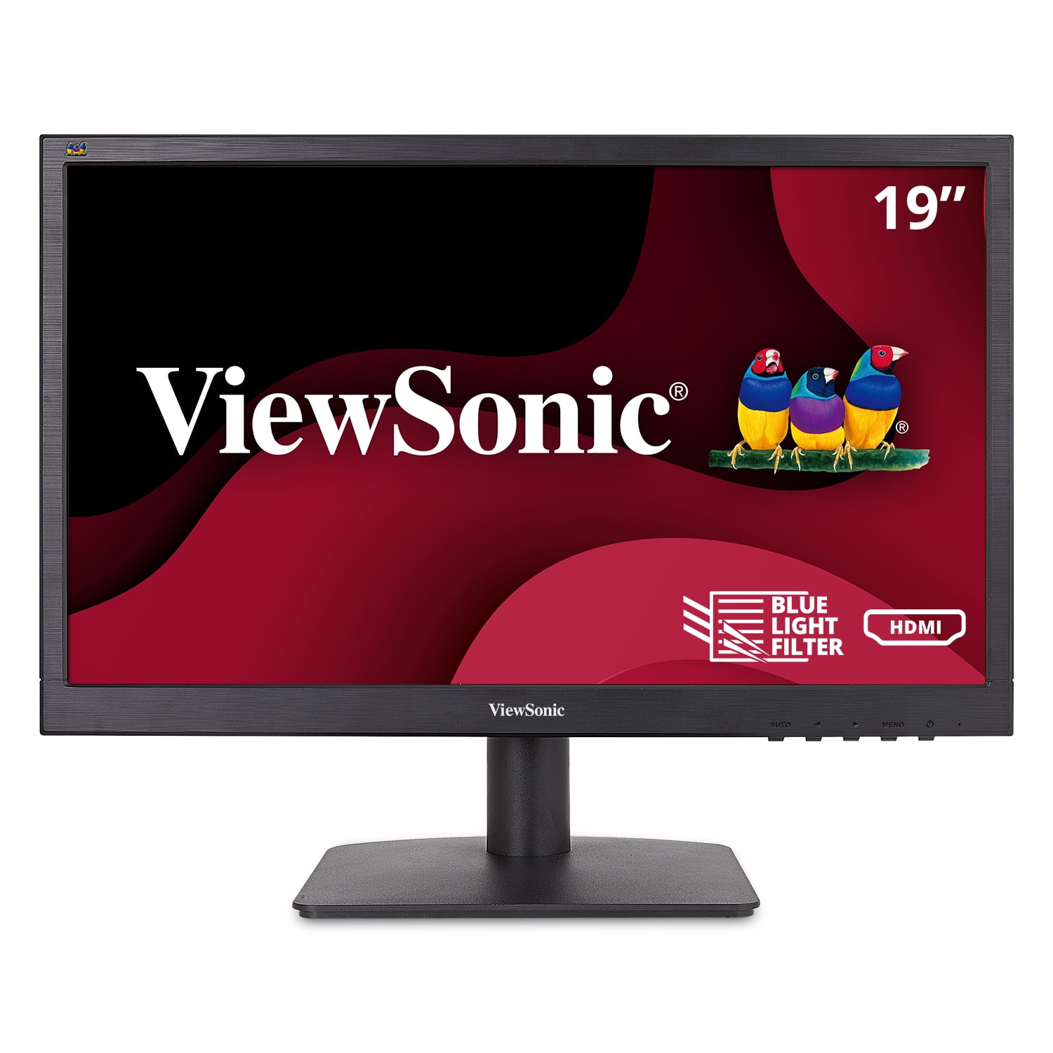 ViewSonic VA1903H 19 Inch WXGA 1366x768p 16:9 Widescreen Monitor with Enhanced View Comfort, Custom ViewModes and HDMI for Home and Office