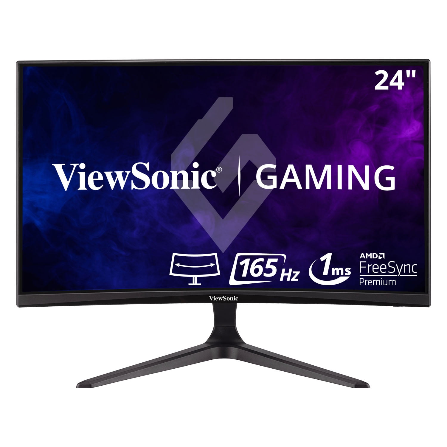 ViewSonic VX2418C 24 Inch 1080p 1ms 165Hz Curved Gaming Monitor with AMD FreeSync Premium, Eye Care, HDMI and DisplayPort (Pre-Owned)