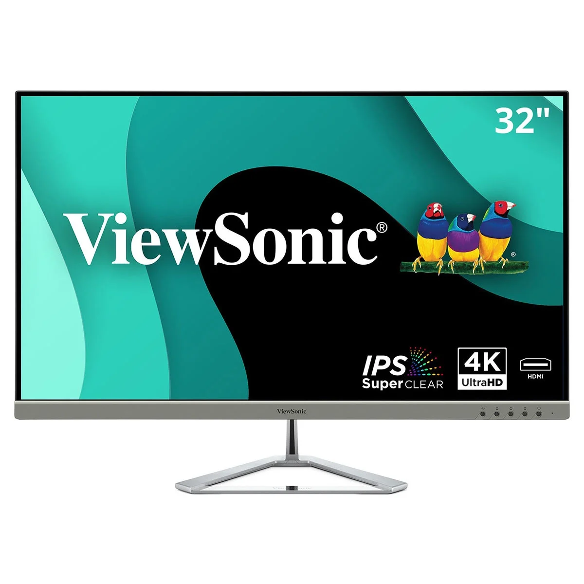 ViewSonic VX3276-4K-MHD 32 Inch 4K UHD Monitor with Ultra-Thin Bezels, HDR10 HDMI and DisplayPort for Home and Office