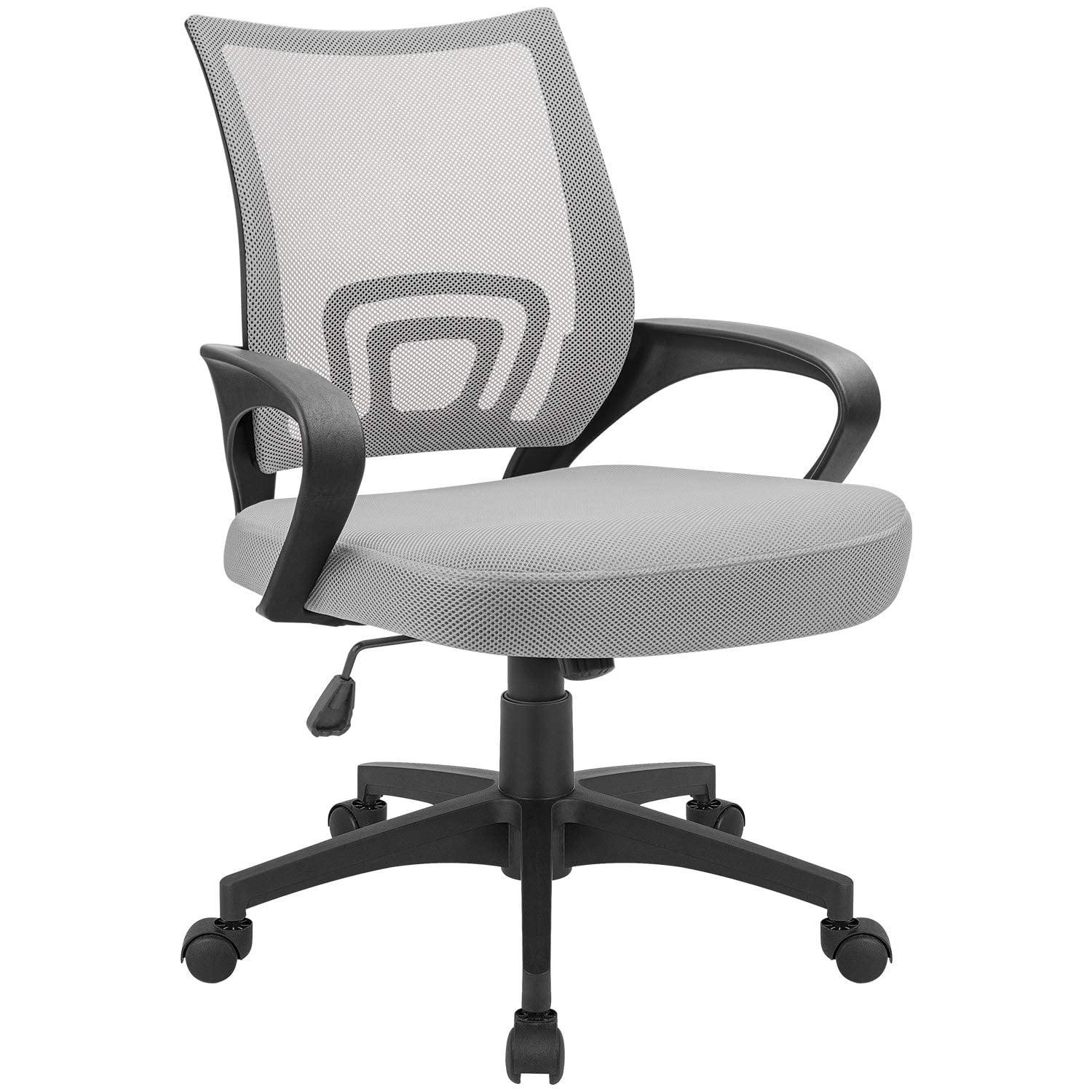 Vineego Mesh Mid-Back Ergonomic and Adjustable Height Office Chair, Gray