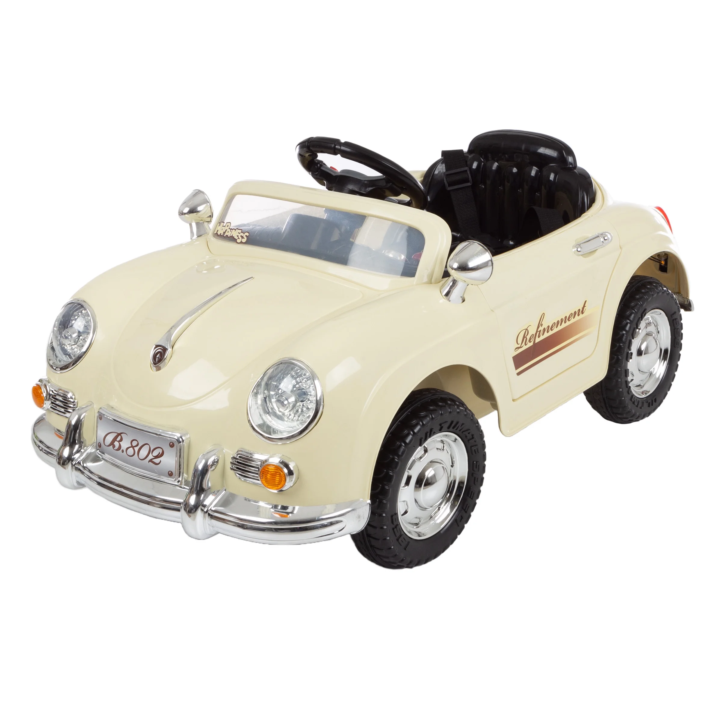 Lil' Rider 6V Kids Ride on Car with Remote Control for Ages 3-6 (Cream)