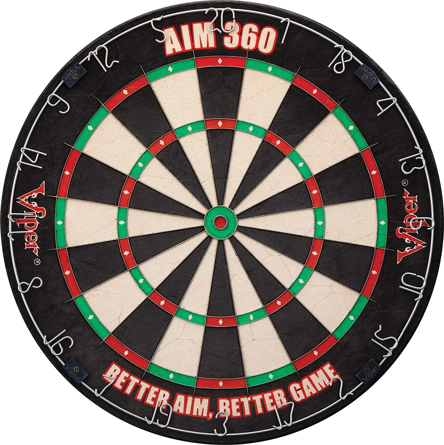 Viper AIM 360 Sisal Self Healing Practice Dartboard w/ Removable Aiming Circles