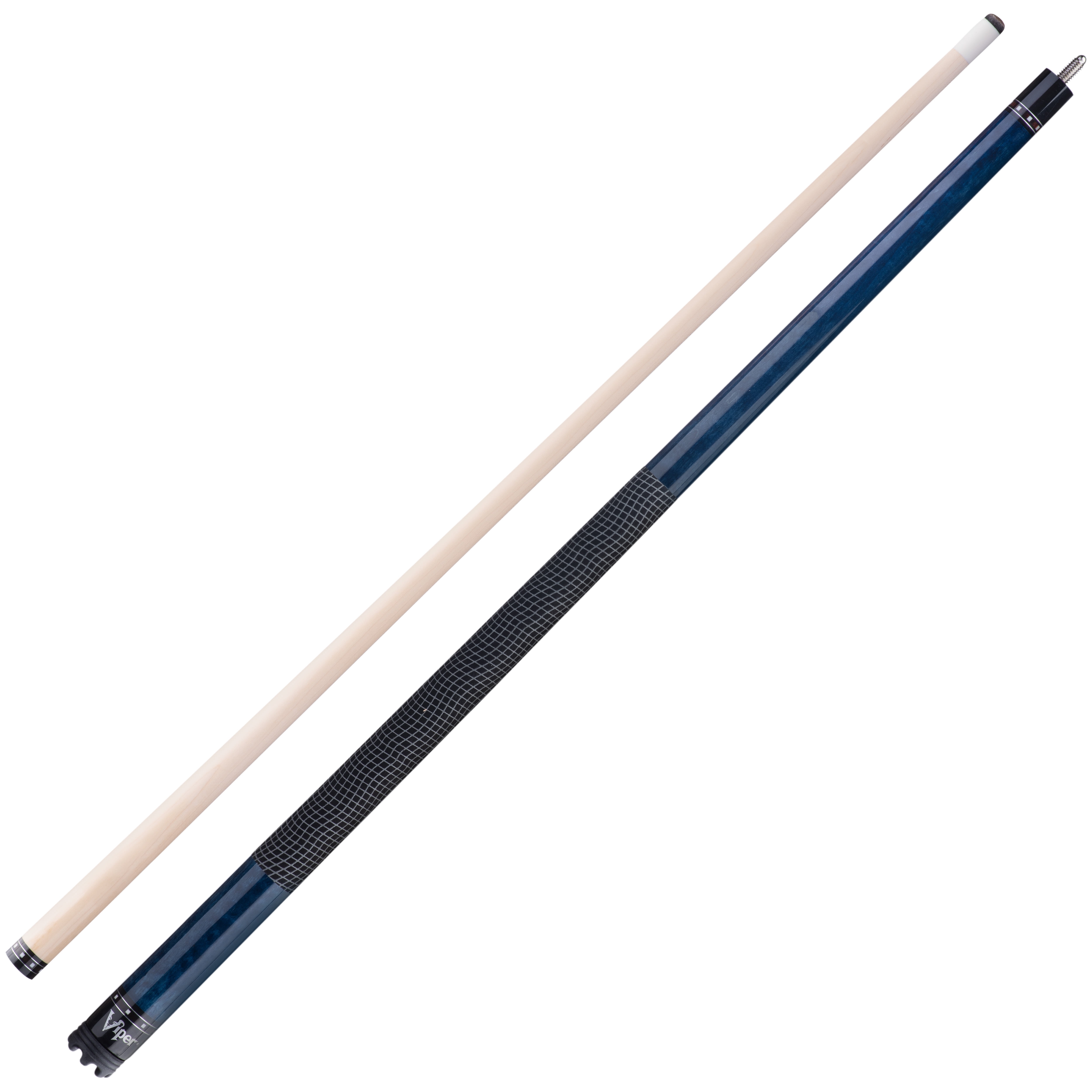 Viper Clutch 58" Billiard/Pool Cue, 2 Piece, Blue, 19 Ounce