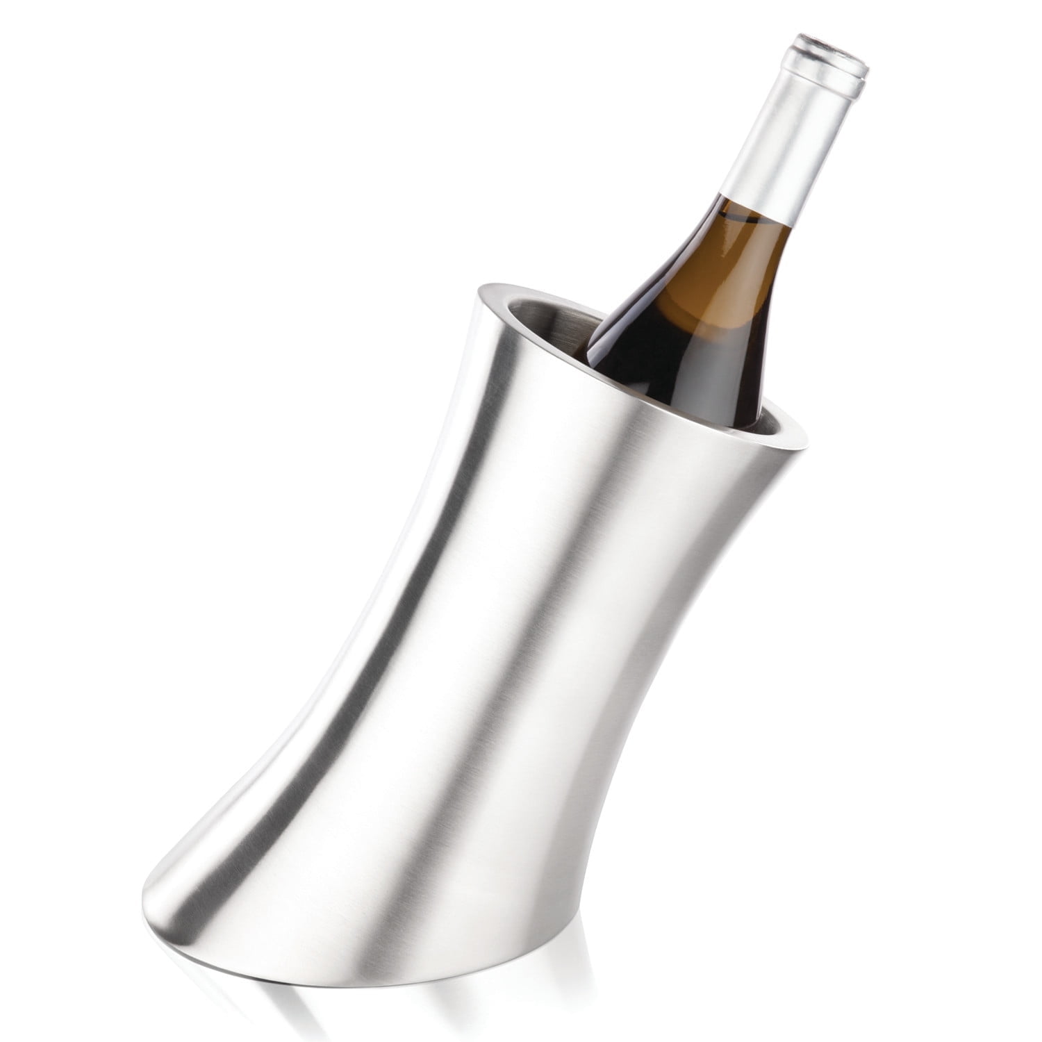 Viski Convex Harrison Stainless Steel Wine Chiller, Champagne Bottle Holder
