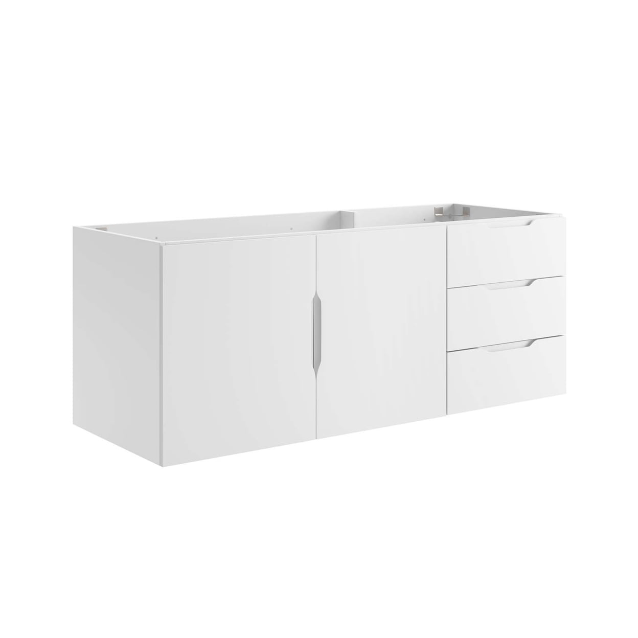 Vitality 48" Double or Single Sink Compatible (Not Included) Bathroom Vanity Cabinet in White
