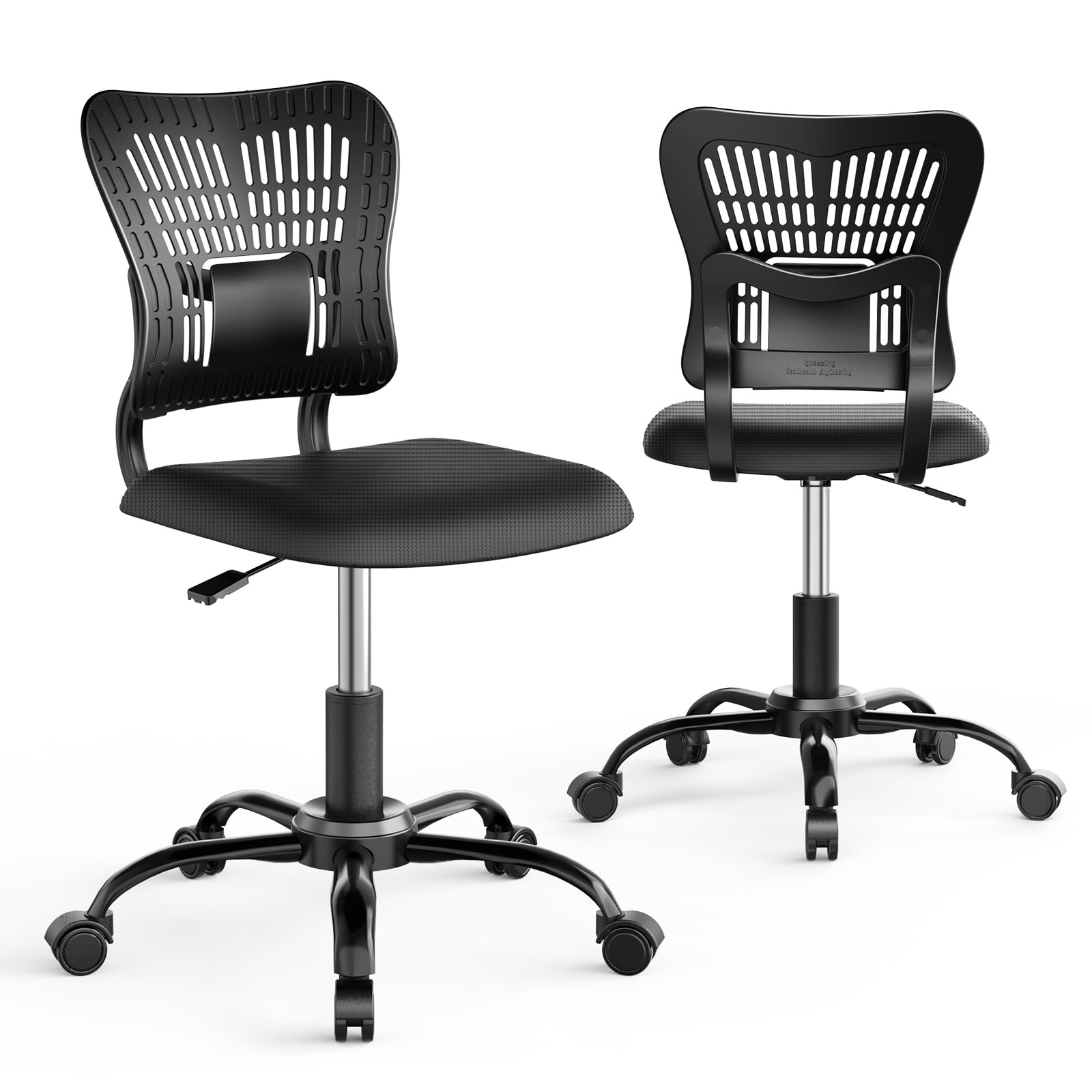 Vitcoco Modern Office Chair ,Adjustable Height Rotatable Metal Dining Chairs For Home，Office And Kitchen Island Stools, Black